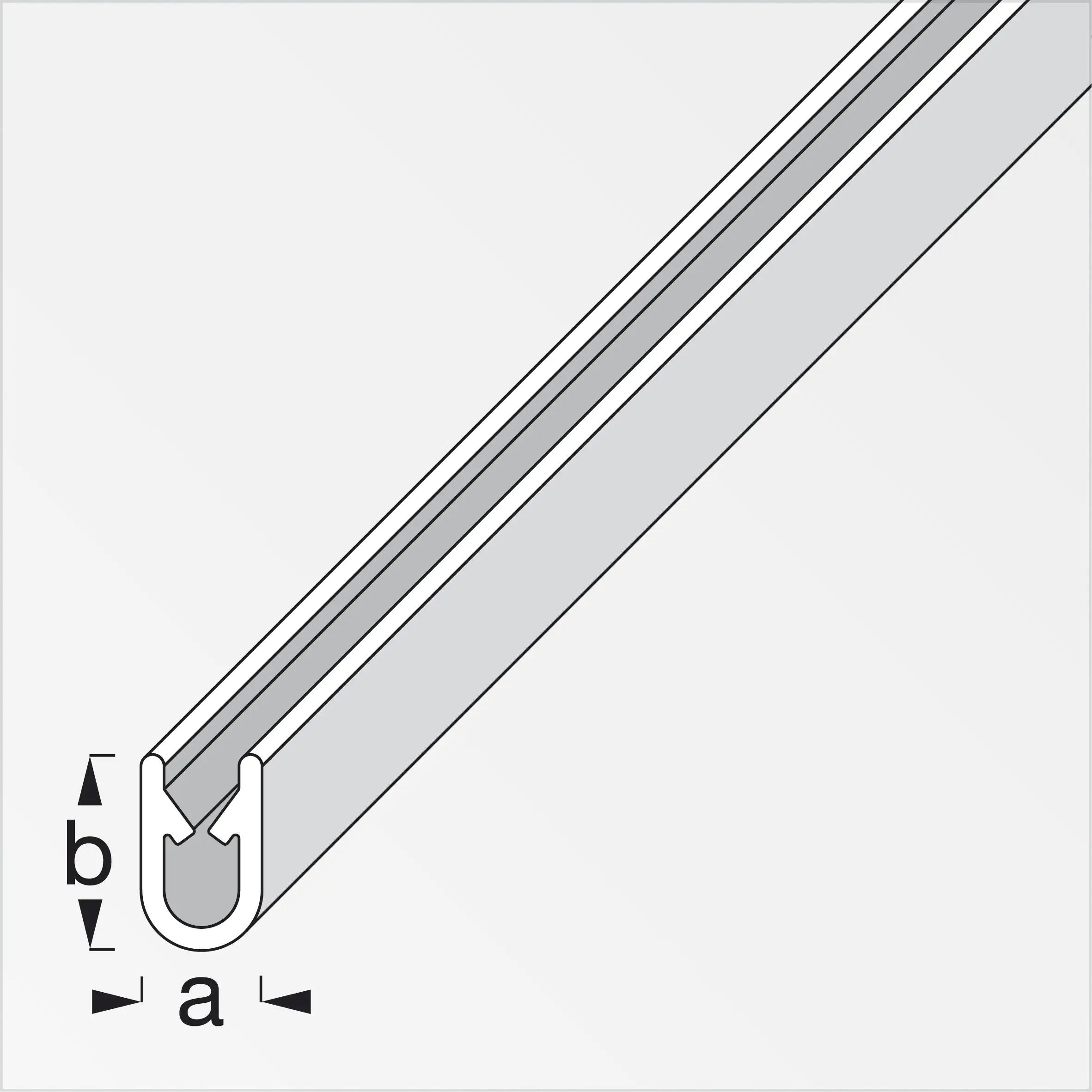 alfer Kantenschutz-Profil 10.5 mm 10.5 x 17 mm Kunststoff glatt schwarz