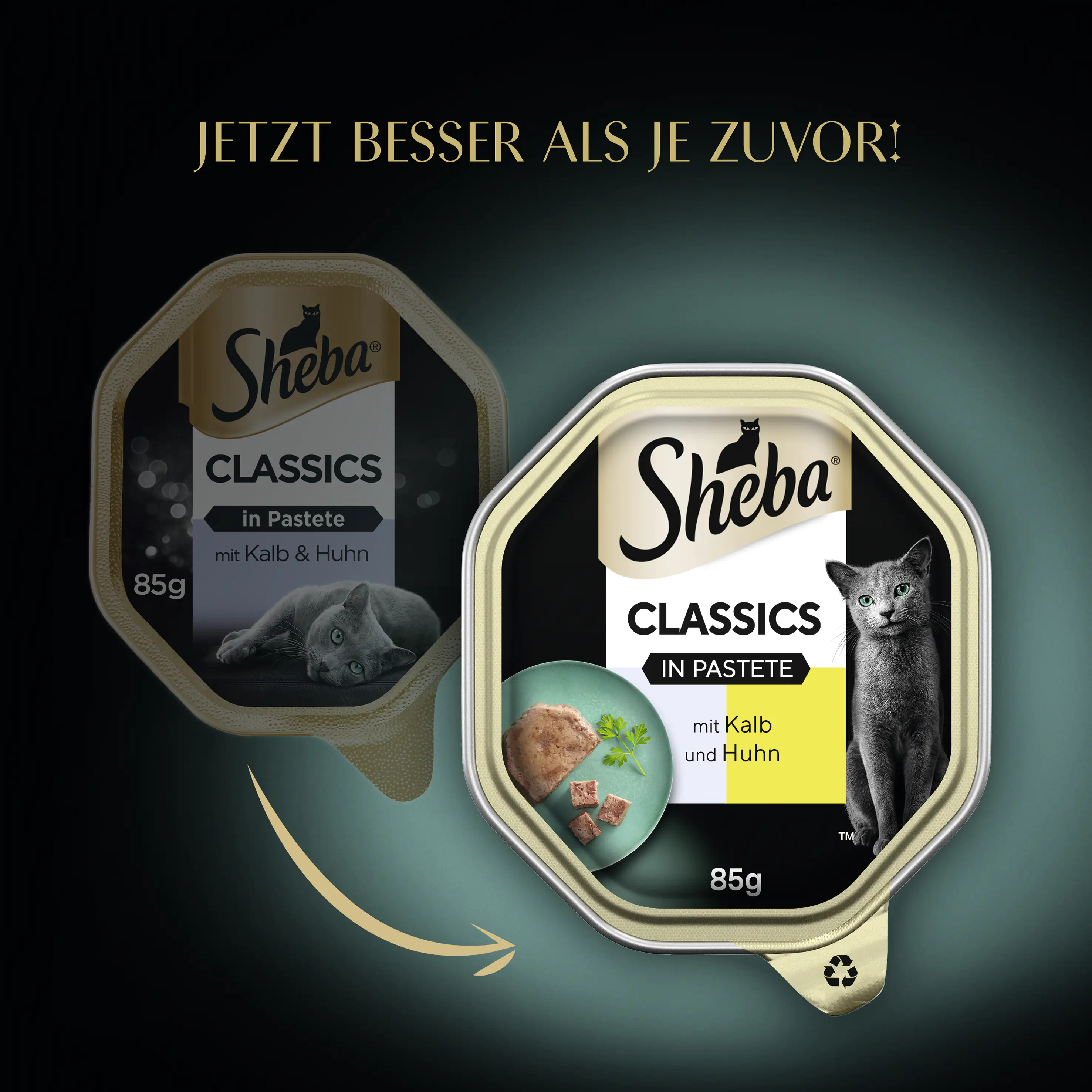 Sheba Classics in Pastete Katzennassfutter Adult 85 g Kalb & Huhn