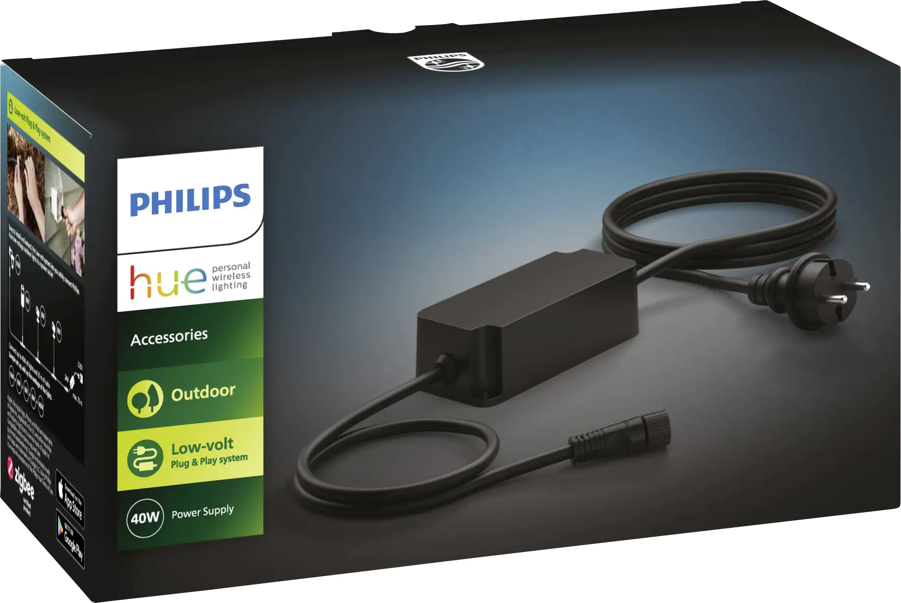 Philips Hue Netzteil 40W Outdoor schwarz, 1,5m