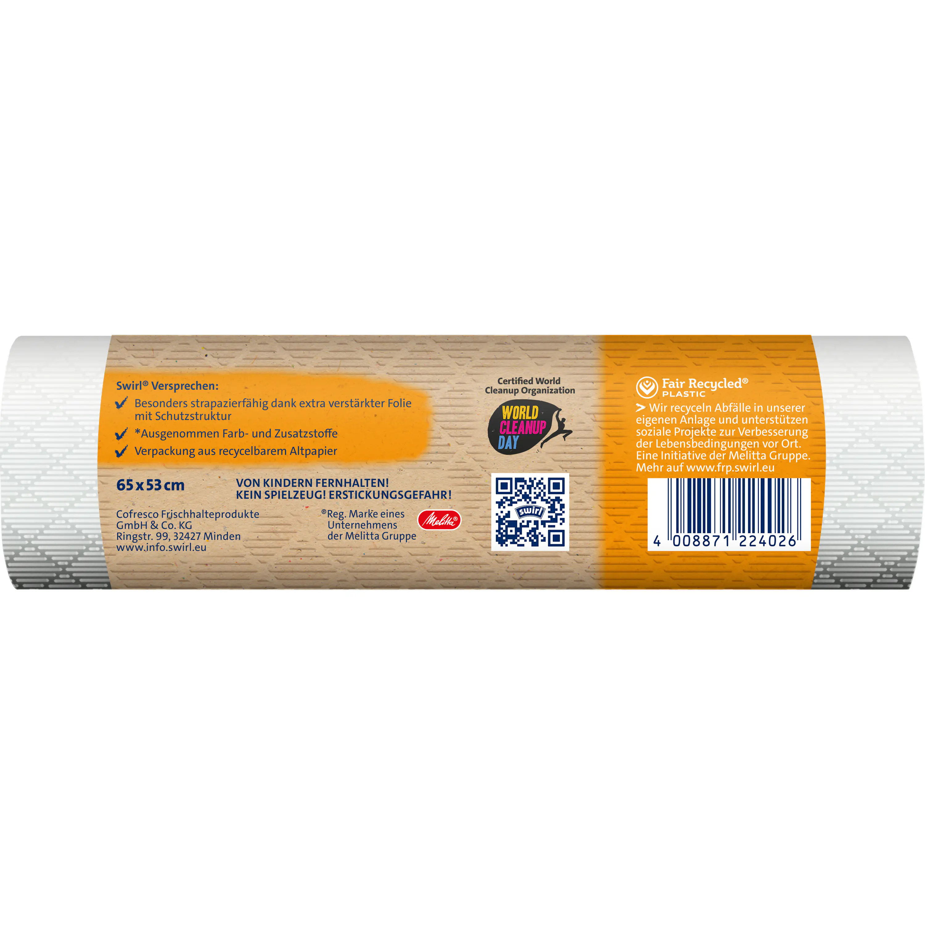 Swirl® Müllbeutel mit Tragegriff Reißfest & Dicht 35 L 13 Stück