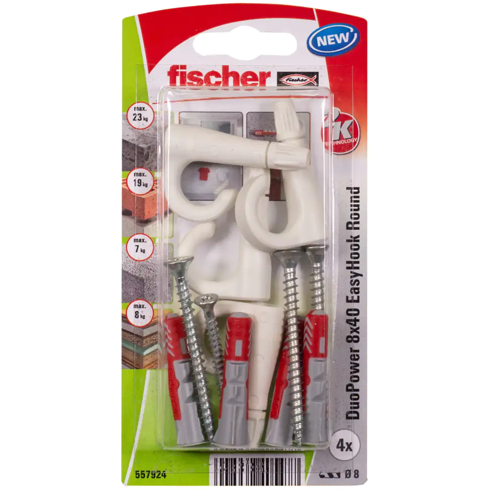 Fischer Dübel-Set Duopower 8.0 x 40 mm - 4 Stück