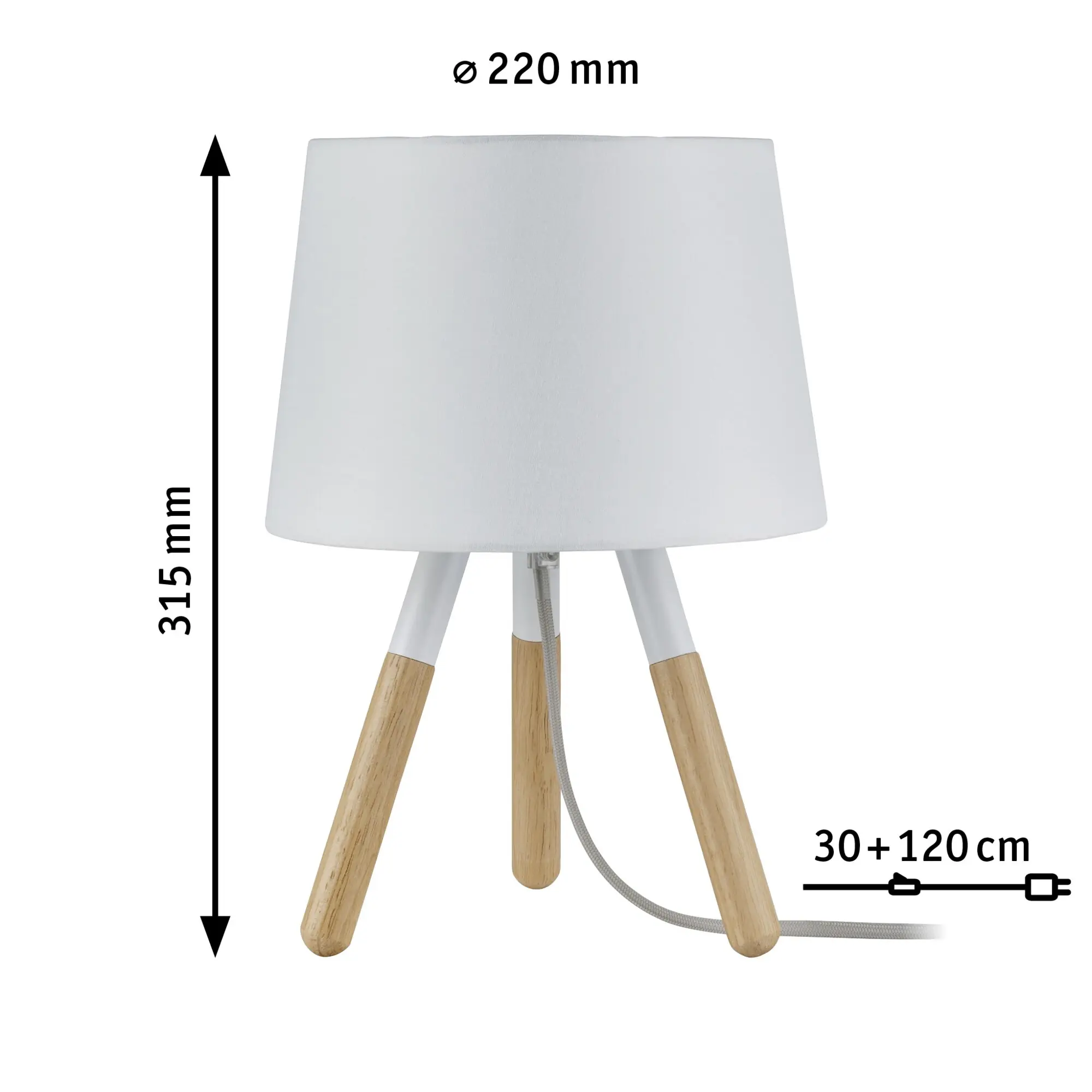 Paulmann Tischlampe Neordic Berit weiß