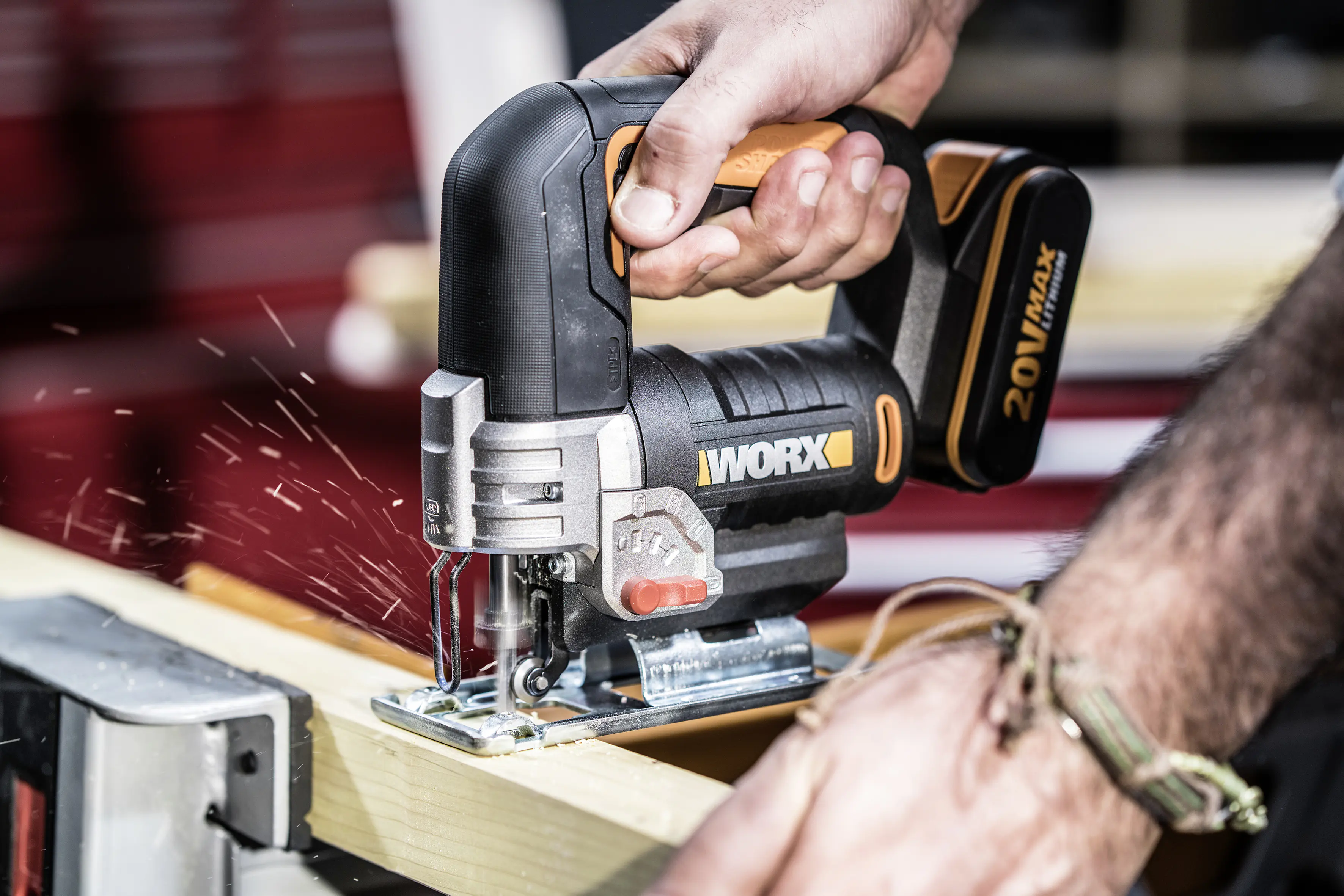Worx Akku-Pendelhub-Stichsäge WX543.9 20 V, ohne Akku und Ladegerät