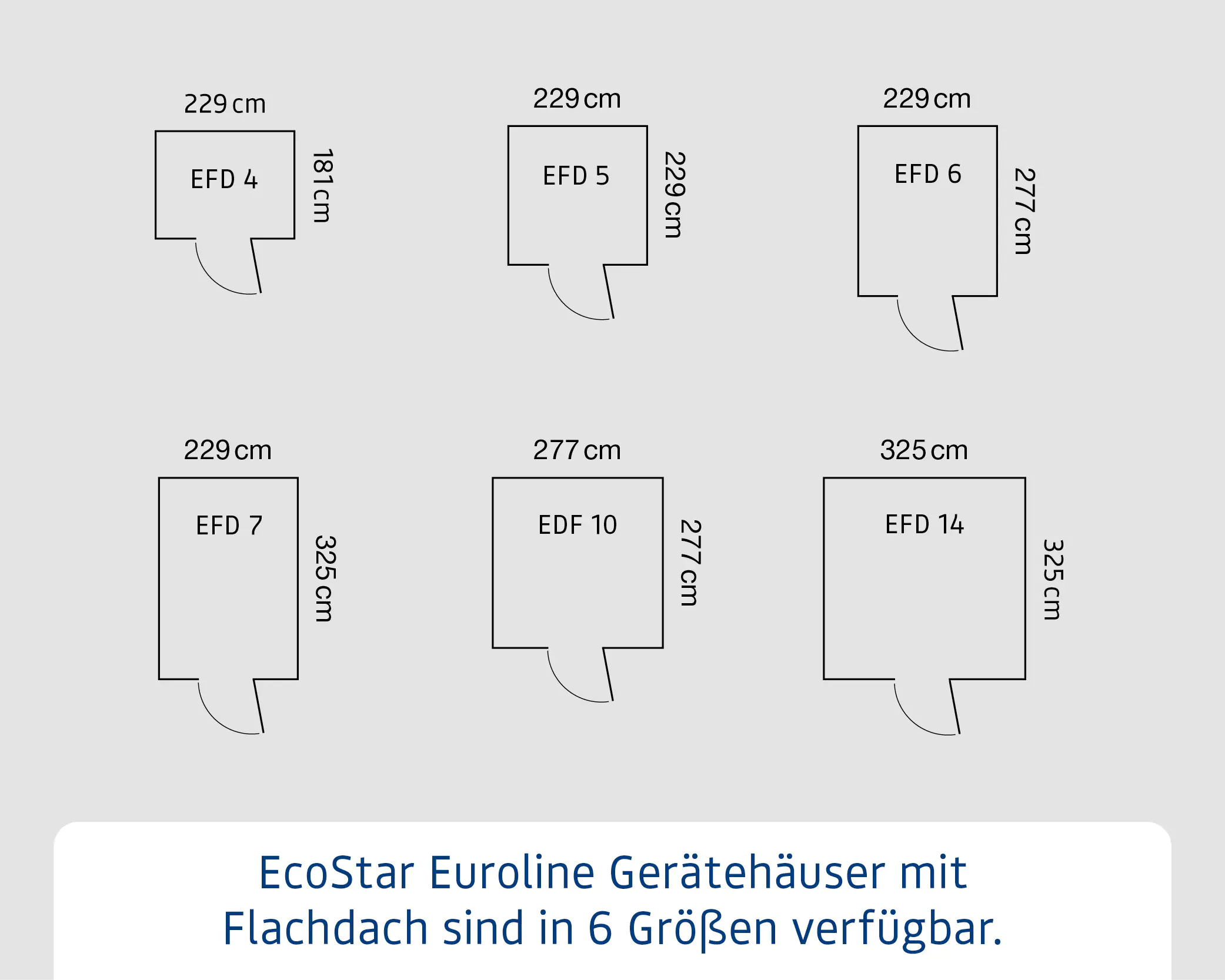 EcoStar Metallgerätehaus Euroline EFD14 LB anthrazit 310 x 310 cm 2-flg.