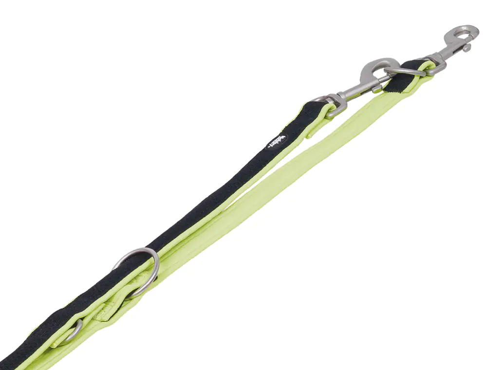 Nobby Hundeleine Führleine Mesh Preno 2 m x 1,5 - 2 cm neongelb