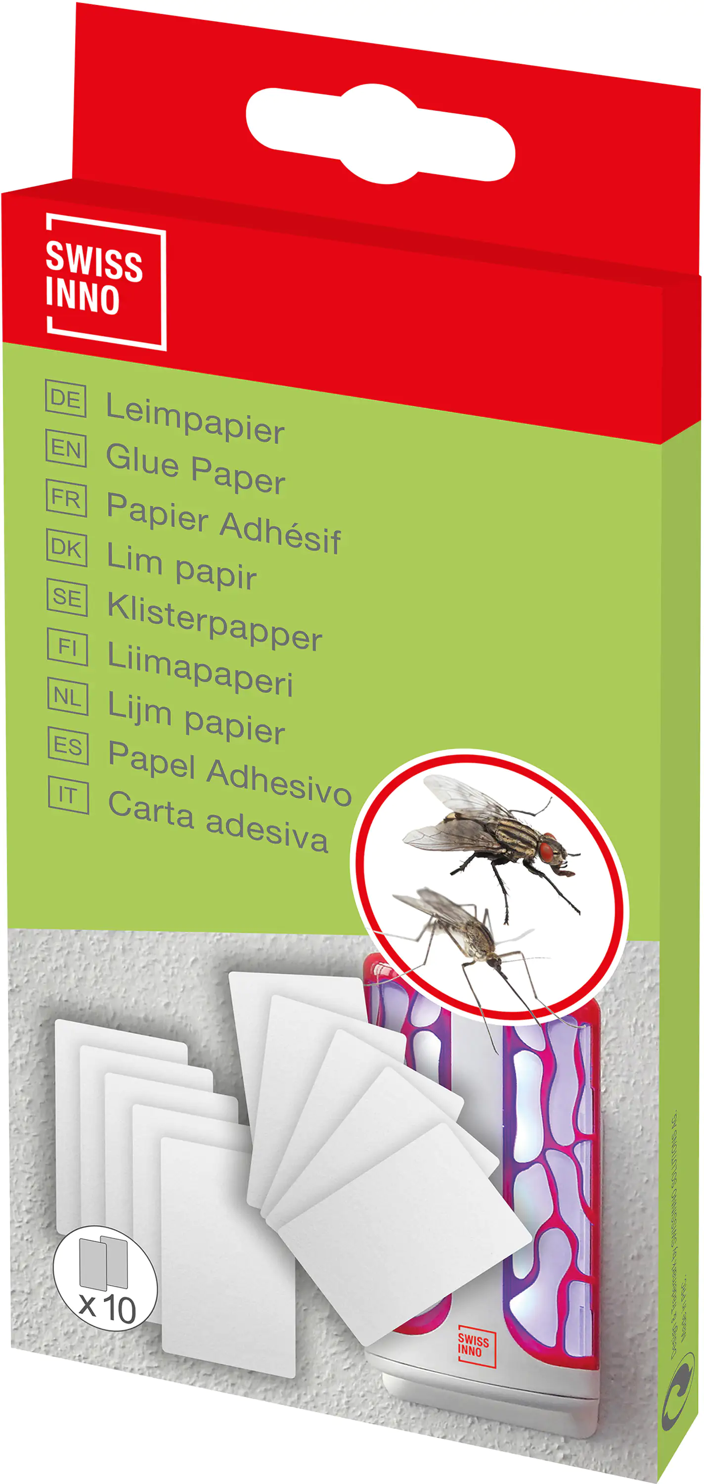 Swissinno Nachfüll-Leimpapier für Insektenleimfänger 10 Stück