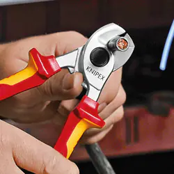 Knipex Kabelschere 165 mm VDE verchromt, Mehrkomponenten-Hülle