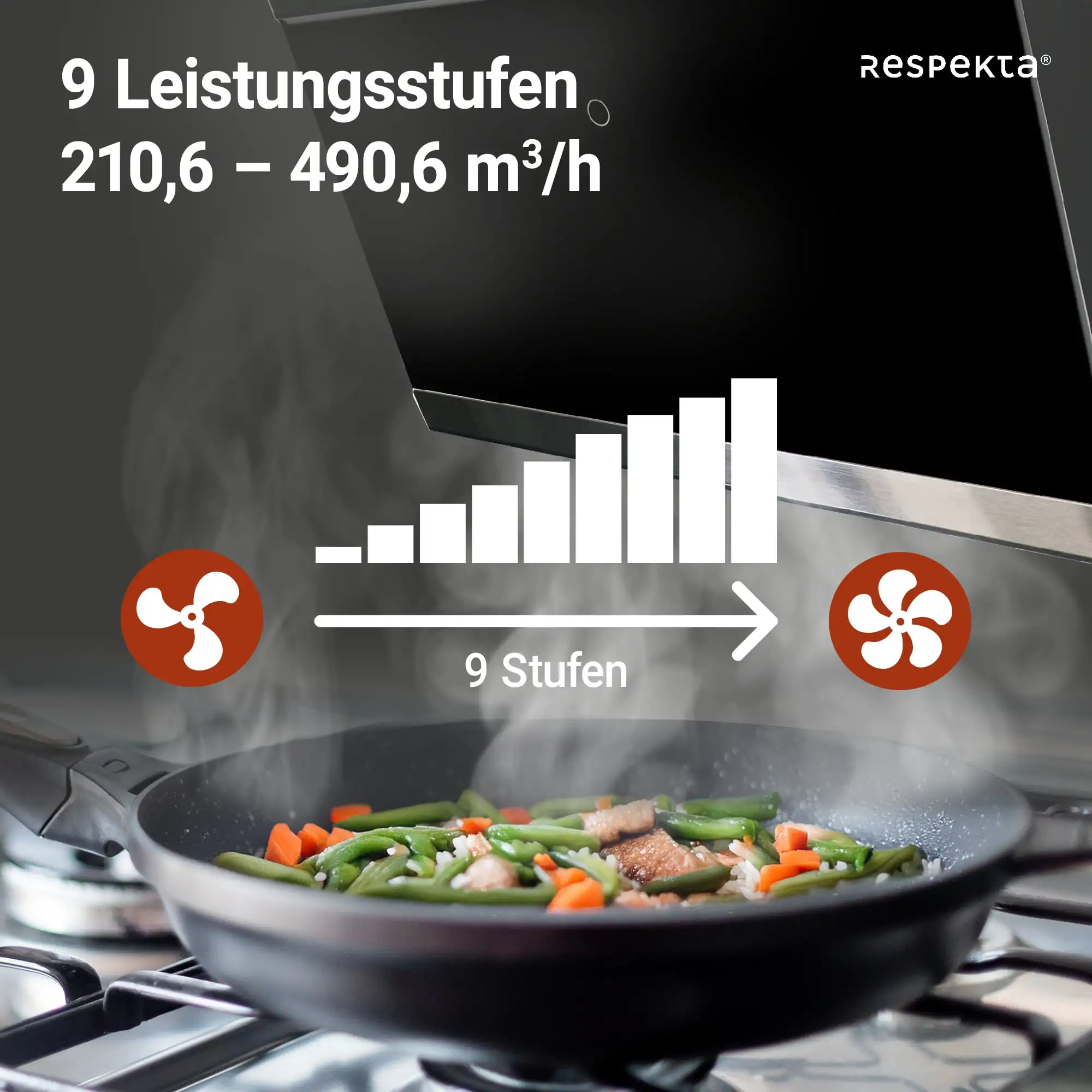 Respekta Dunstabzug-Schräghaube CH89060S