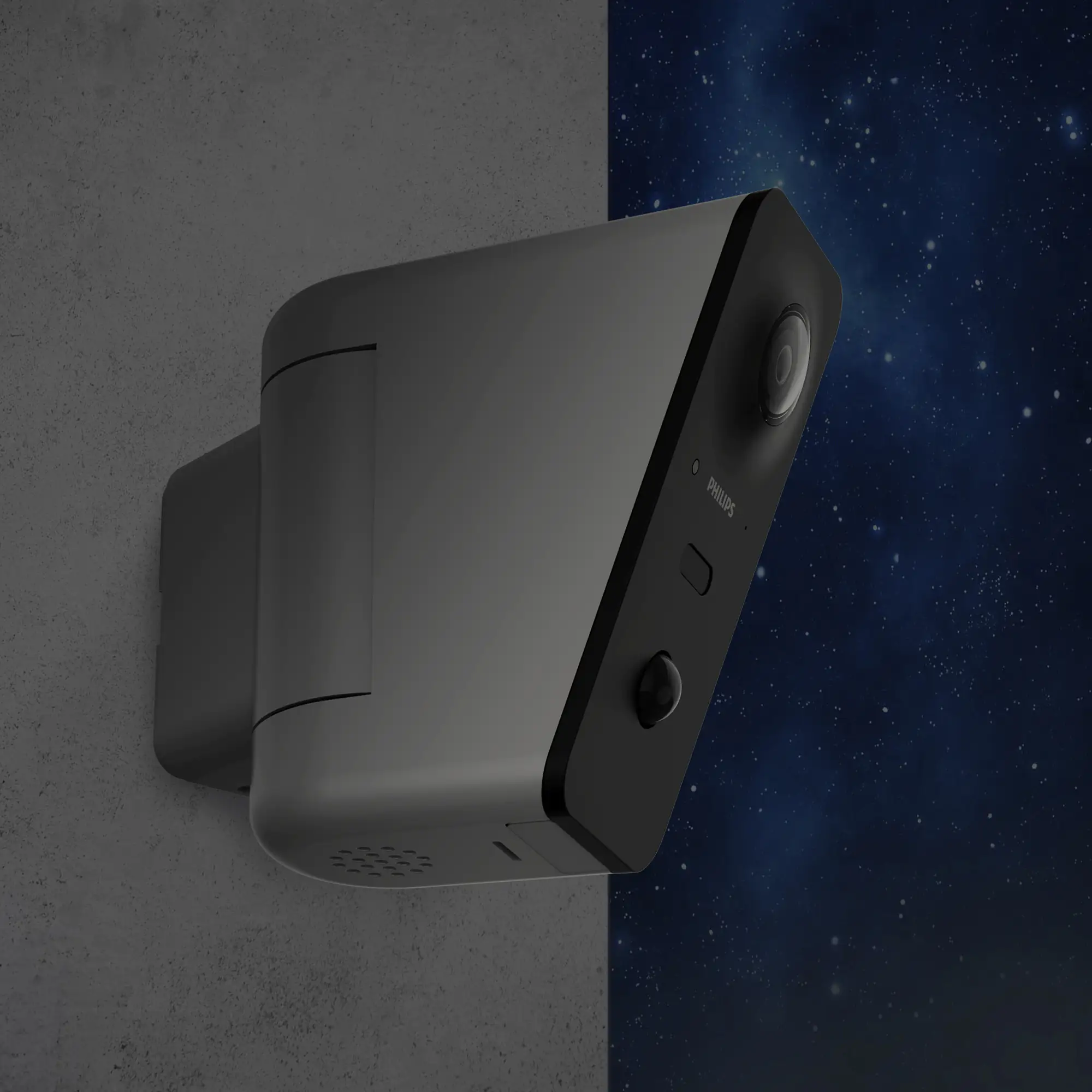 Philips Kamera WelcomeEye View motorisierte und vernetzte Außenkamera