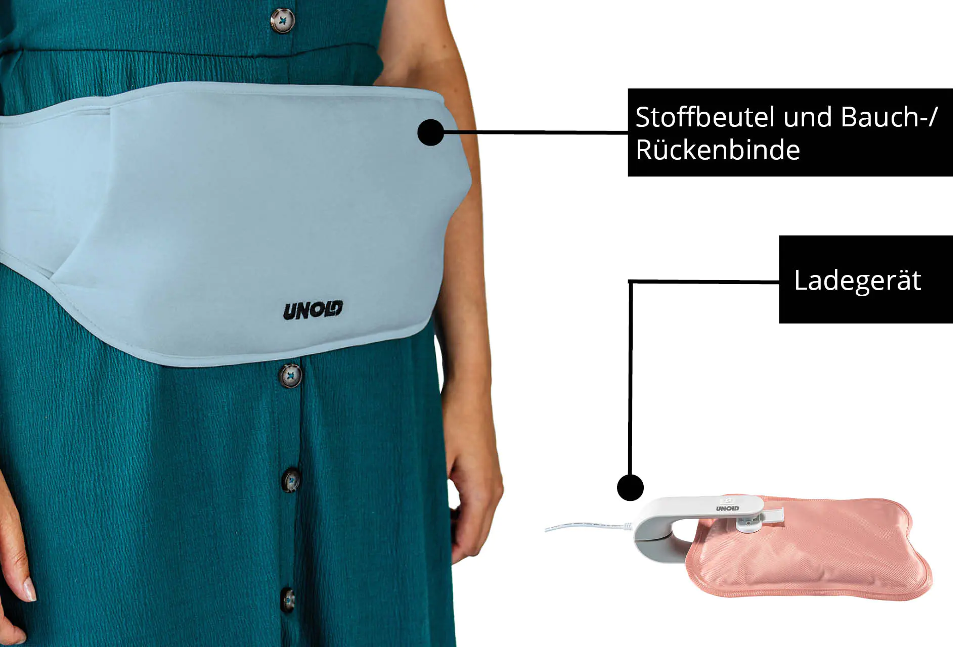 Unold Wärmflasche Wärmi blau elektrische Wärmflasche, 380 Watt