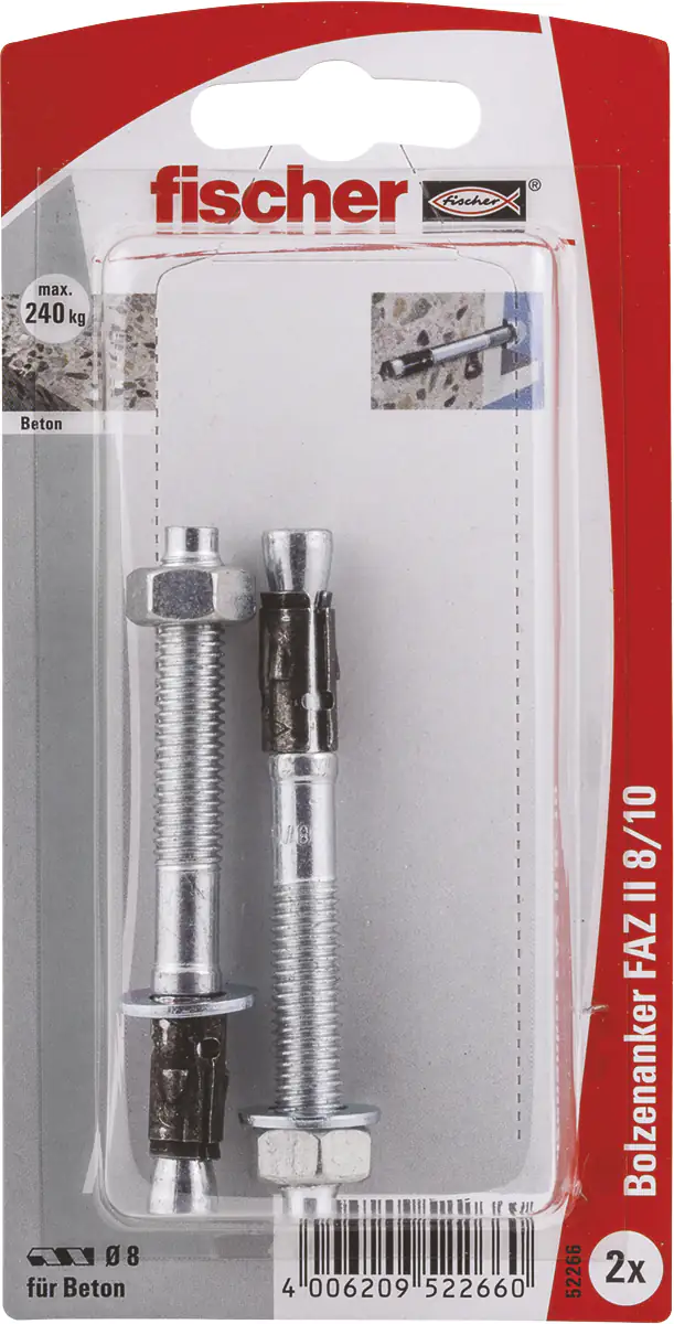 Fischer Bolzenanker FAZ ll 8.0 x 10 mm - 2 Stück