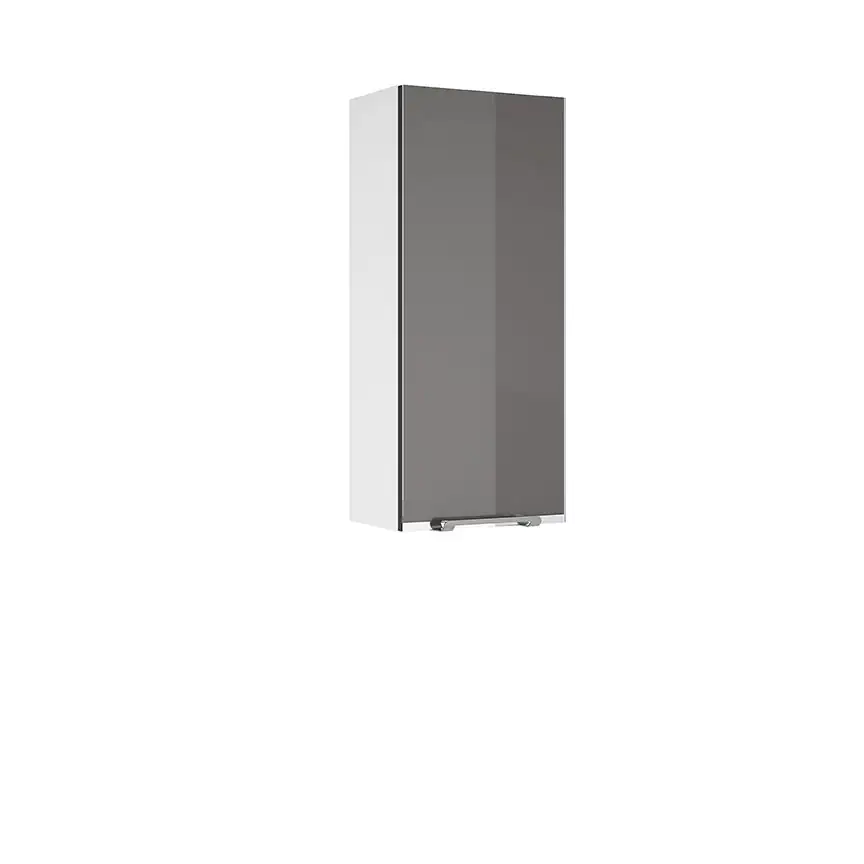 Pelipal Wandschrank Trentino Beimöbel Glas Glas grau, weiß glanz
