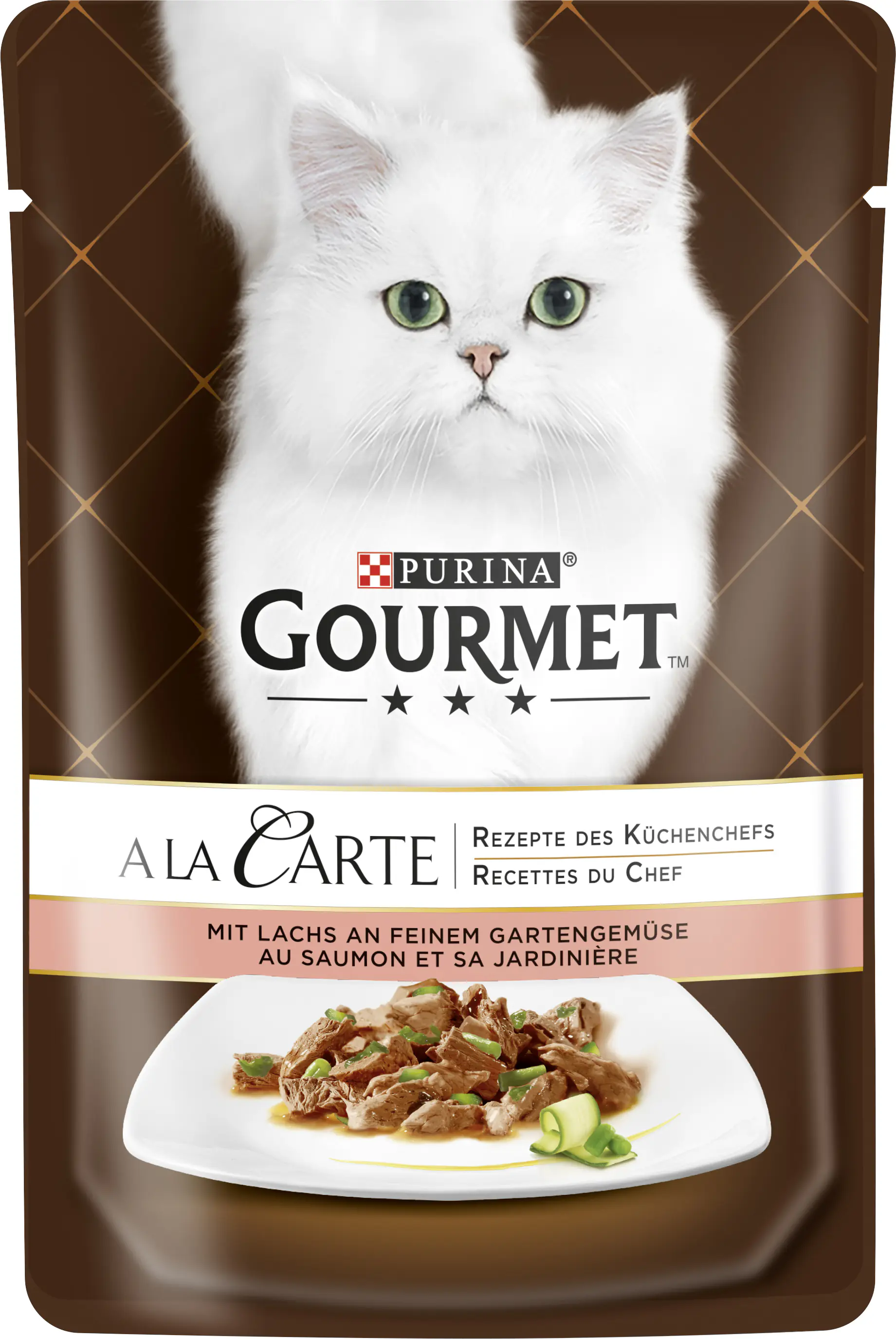 Gourmet A la Carte mit Lachs an feinem Gartengemüse 85 g