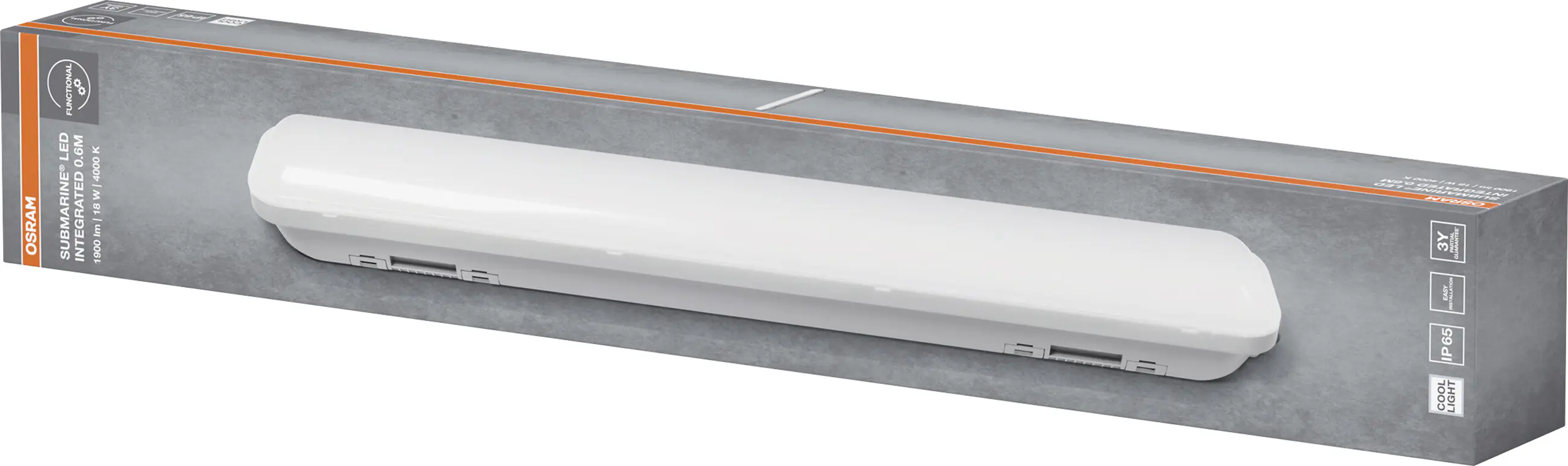 Osram LED-Feuchtraumleuchte Submarine Integrated 59 cm neutralweiß grau