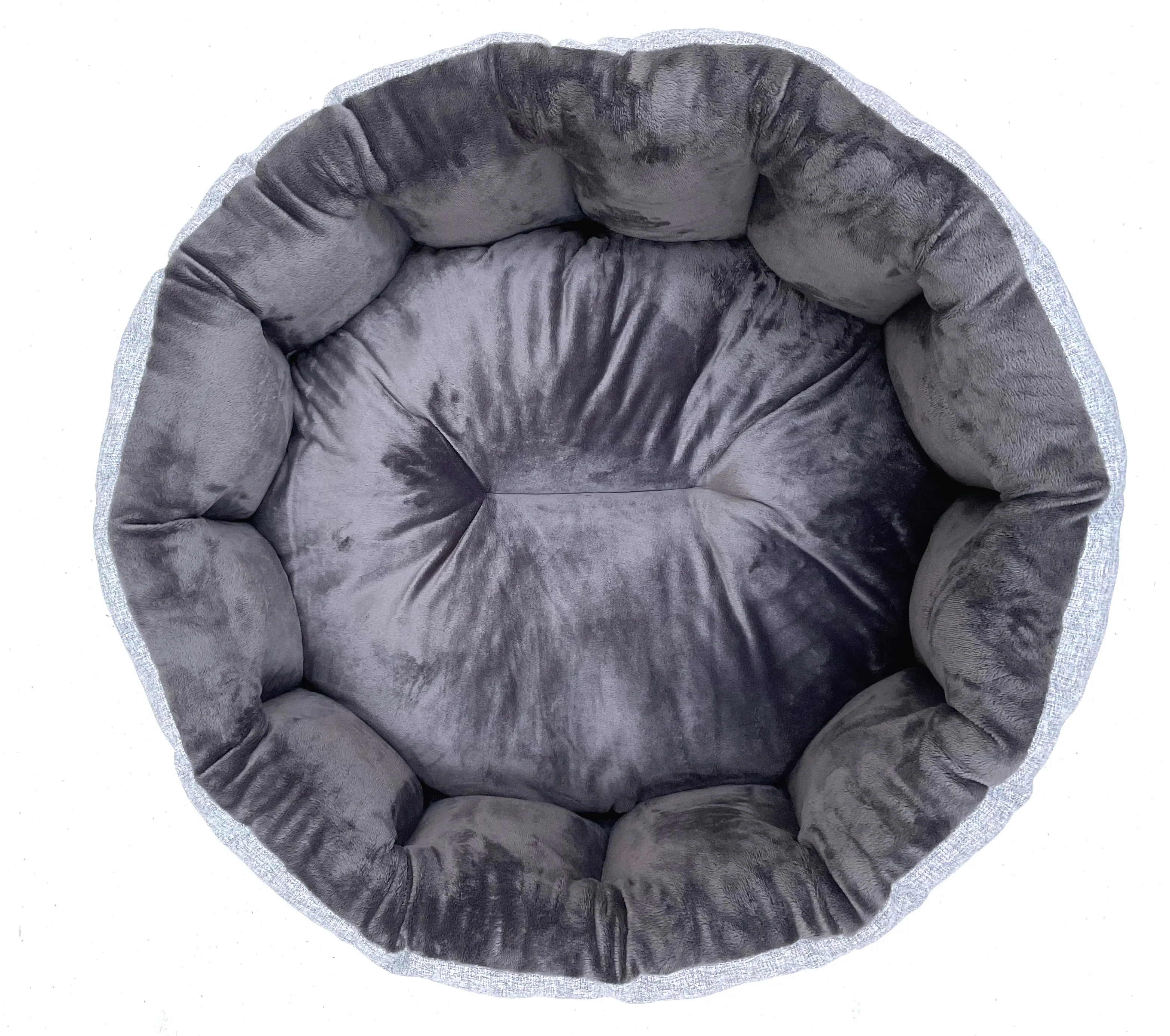 Lebon Hundebett Wilma 75 x 65 cm silber/dunkelgrau