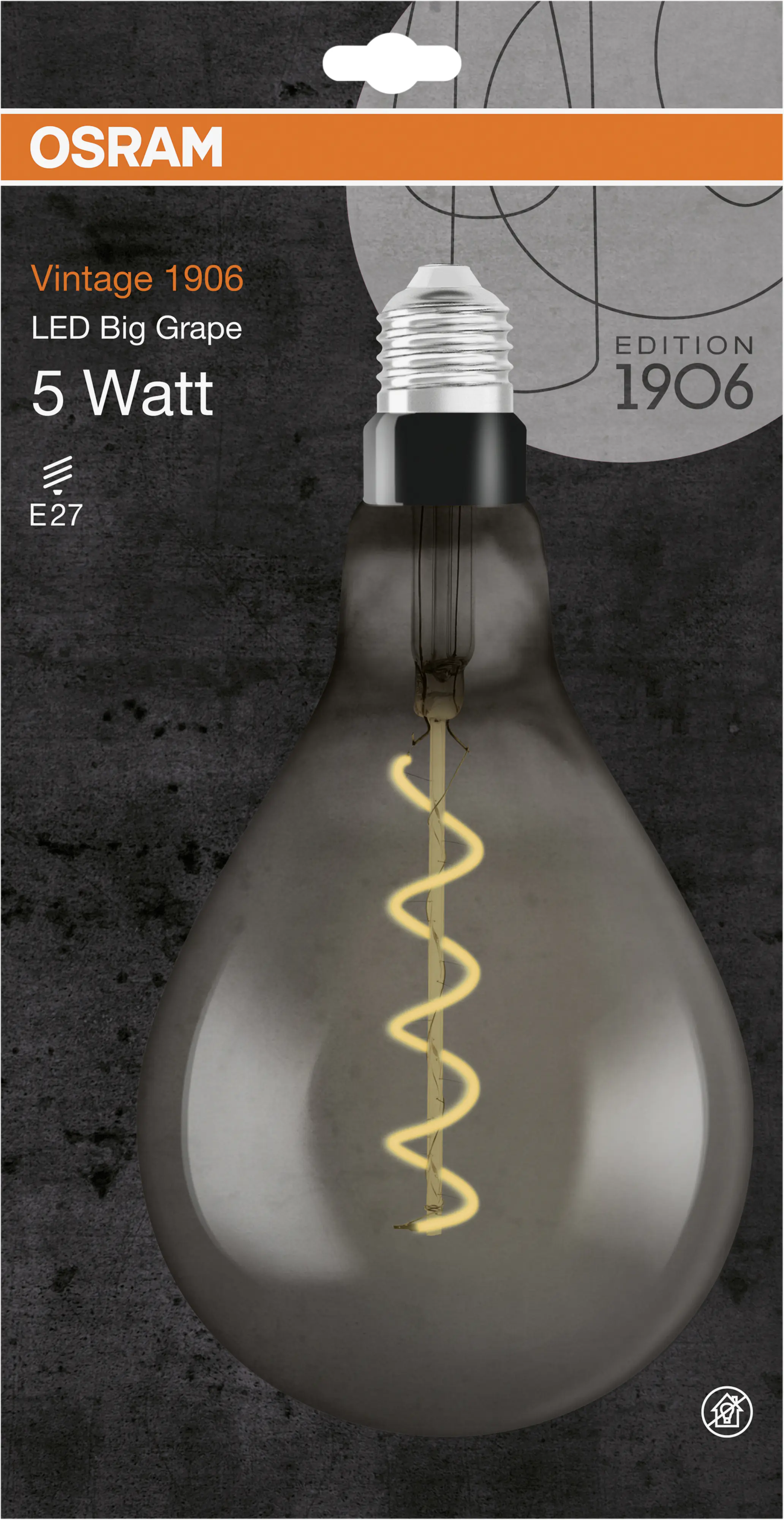 Osram LED XXL-Leuchtmittel Vintage 1906 Cla E27 4W warmweiß