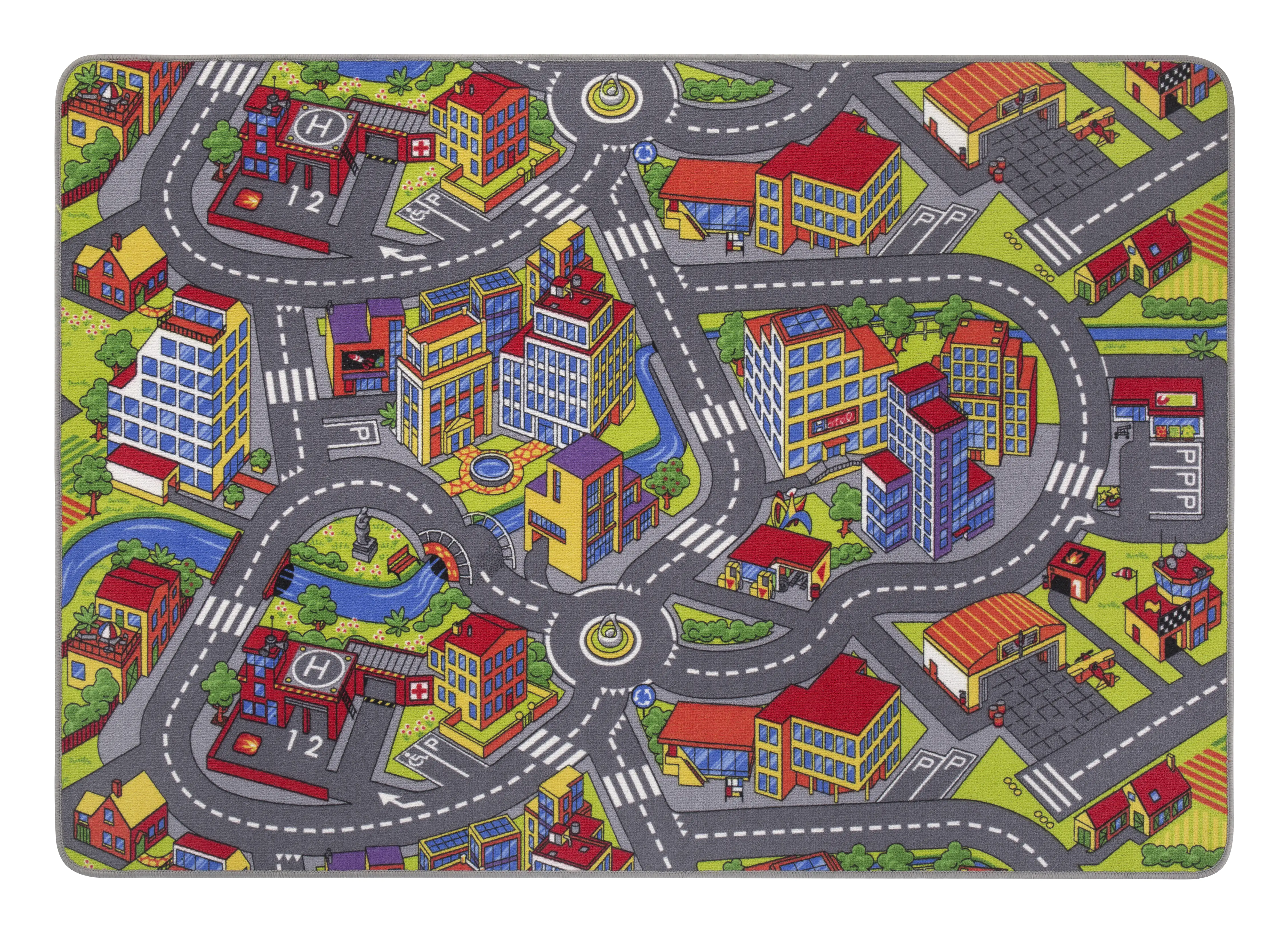 Andiamo Kinderteppich Straßenteppich 165 x 100 cm