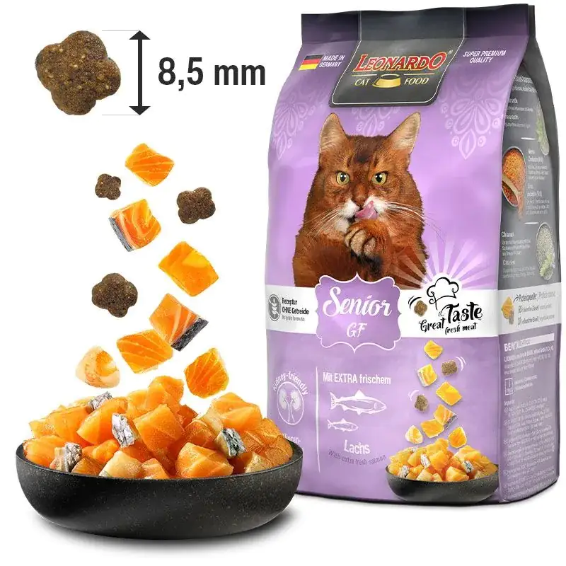 Leonardo Katzentrockenfutter  Leo Senior GF mit extra frischem Lachs 1,8 kg