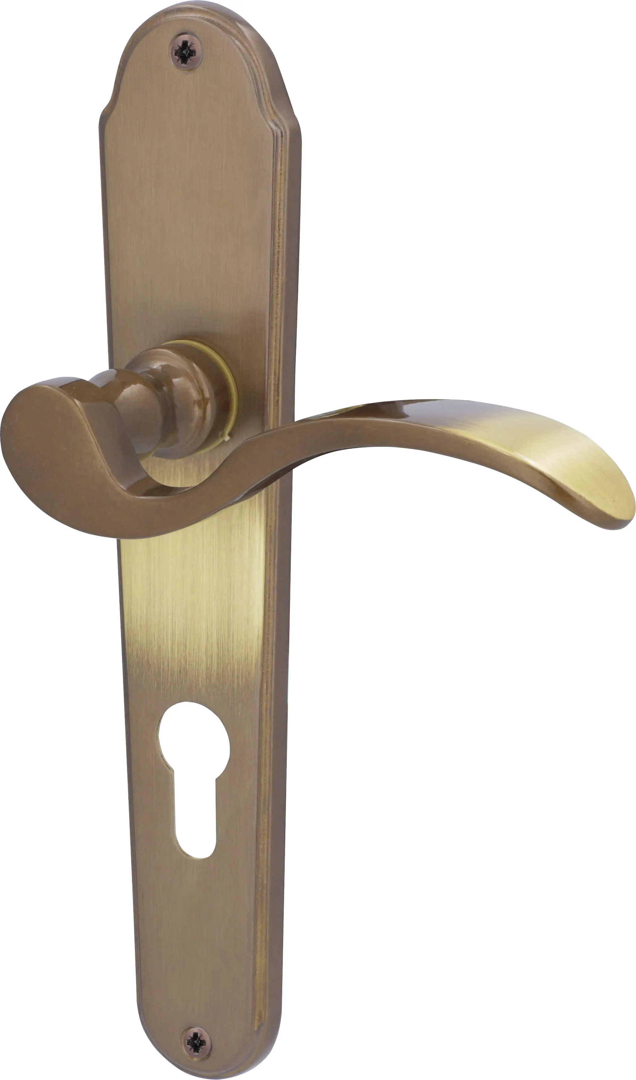 Südmetall Türgriff-Garnitur Langschild Panda PZ Messing brüniert bronze 225 x 45 mm