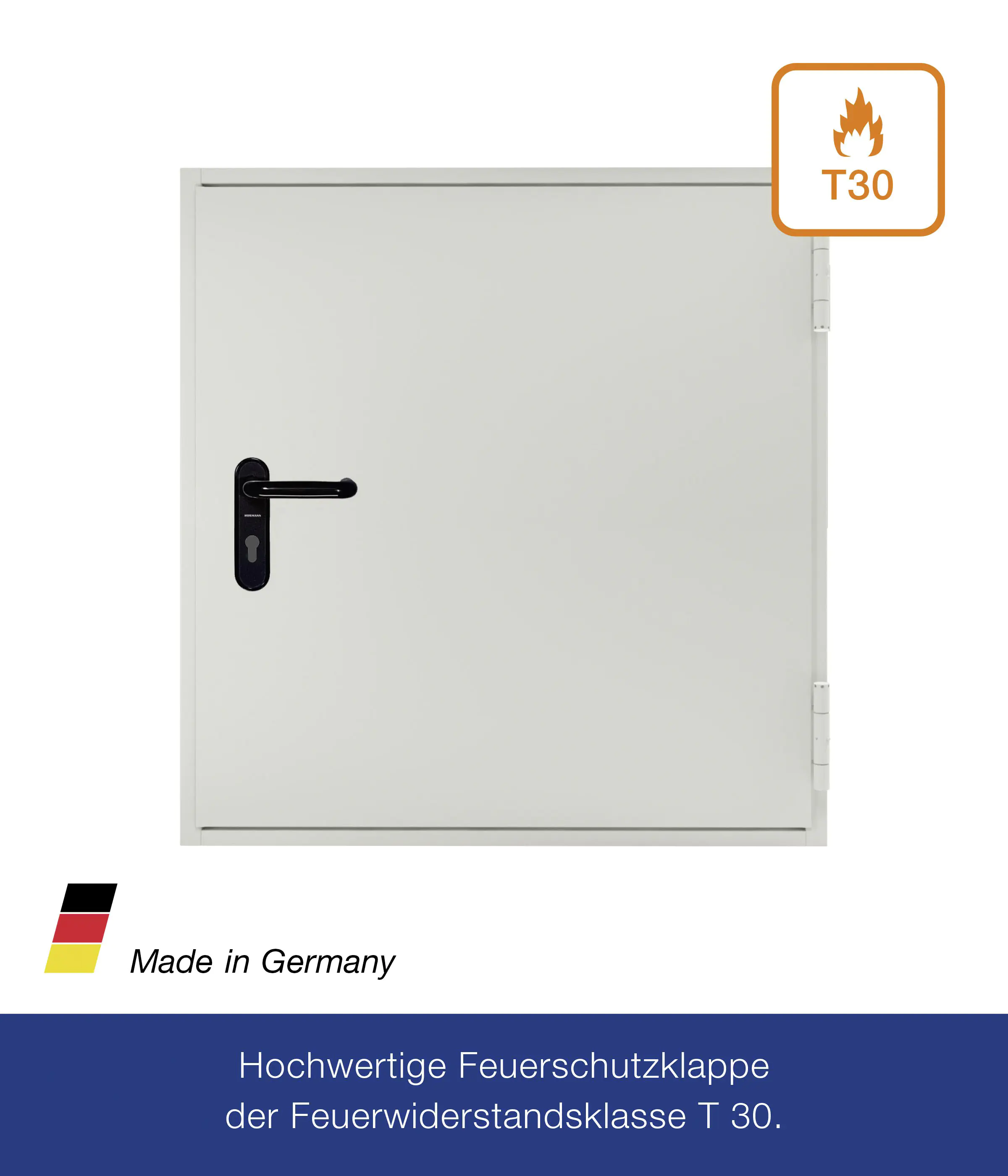 Hörmann Brandschutzklappe T30-H8-5 verzinkt 87,5 x 100 cm Links/Rechts