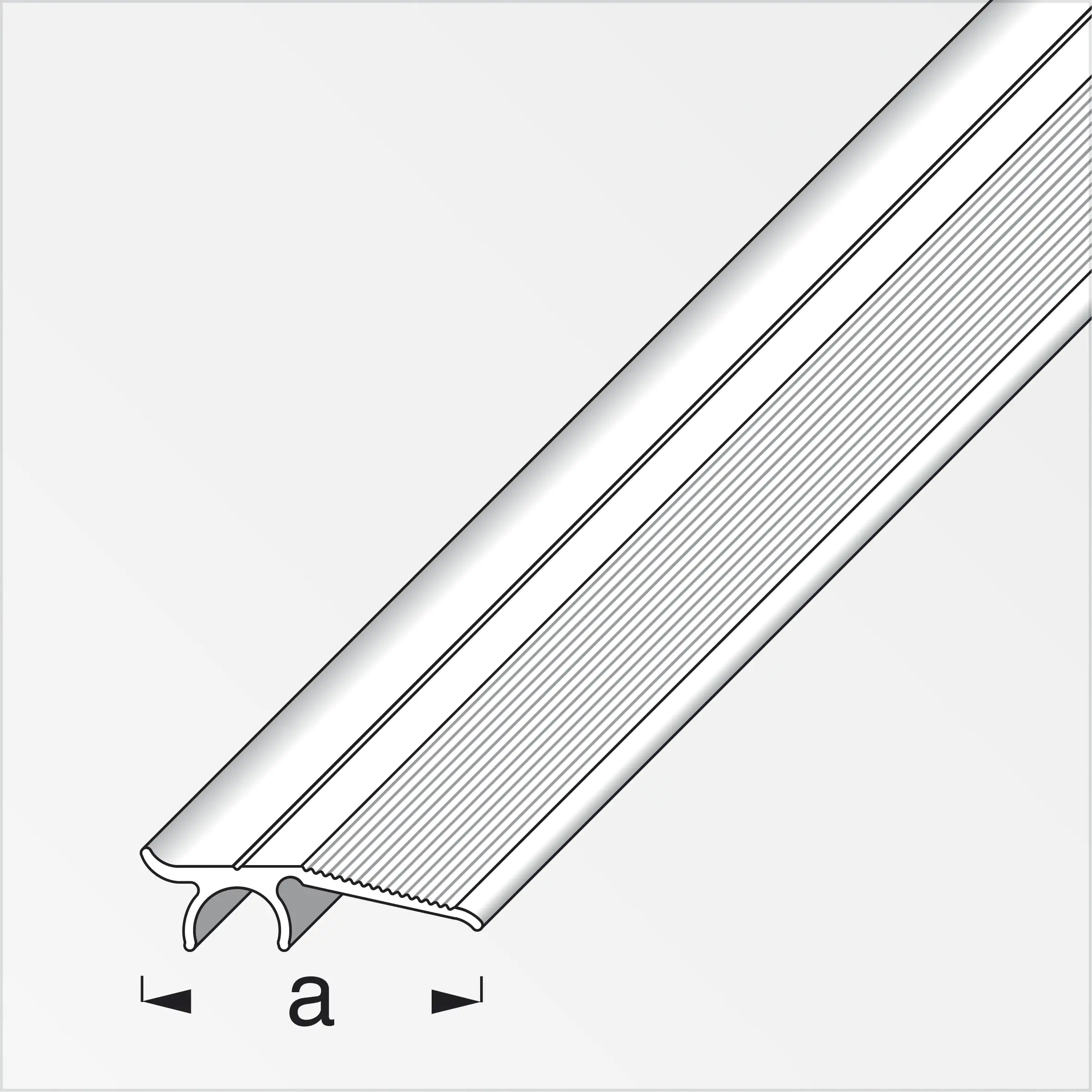 alfer Wandabschluss-Profil Aluminium eloxiert messing