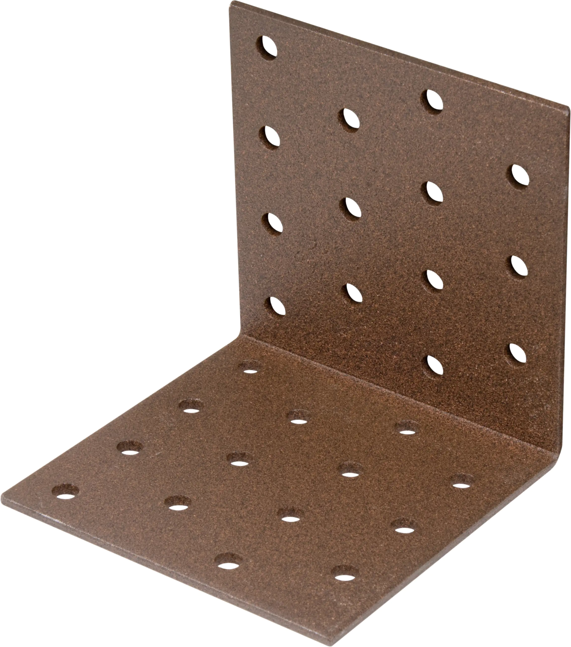 Alberts Duravis Lochplattenwinkel rostbraun, 80 x 80 x 80 mm