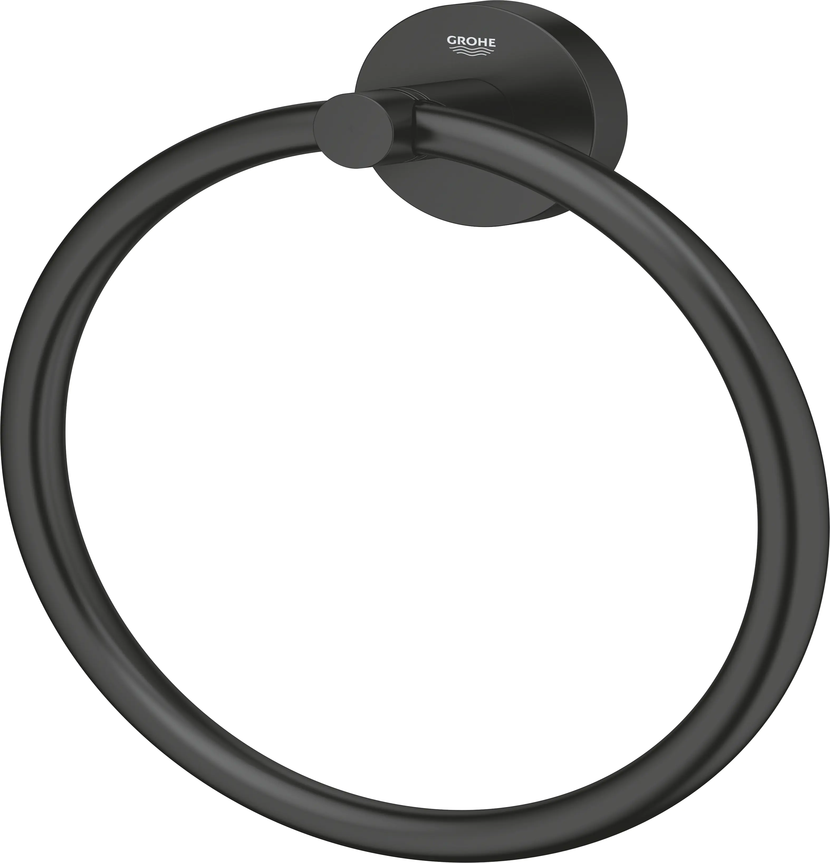 Grohe Start Handtuchring matt black klebbar