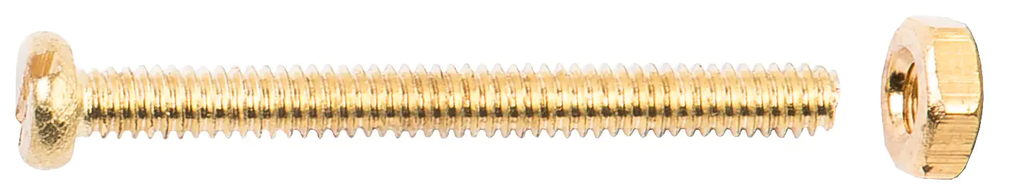 Connex Radioschrauben M2 x 20 mm Schlitz - 20 Stück Messing