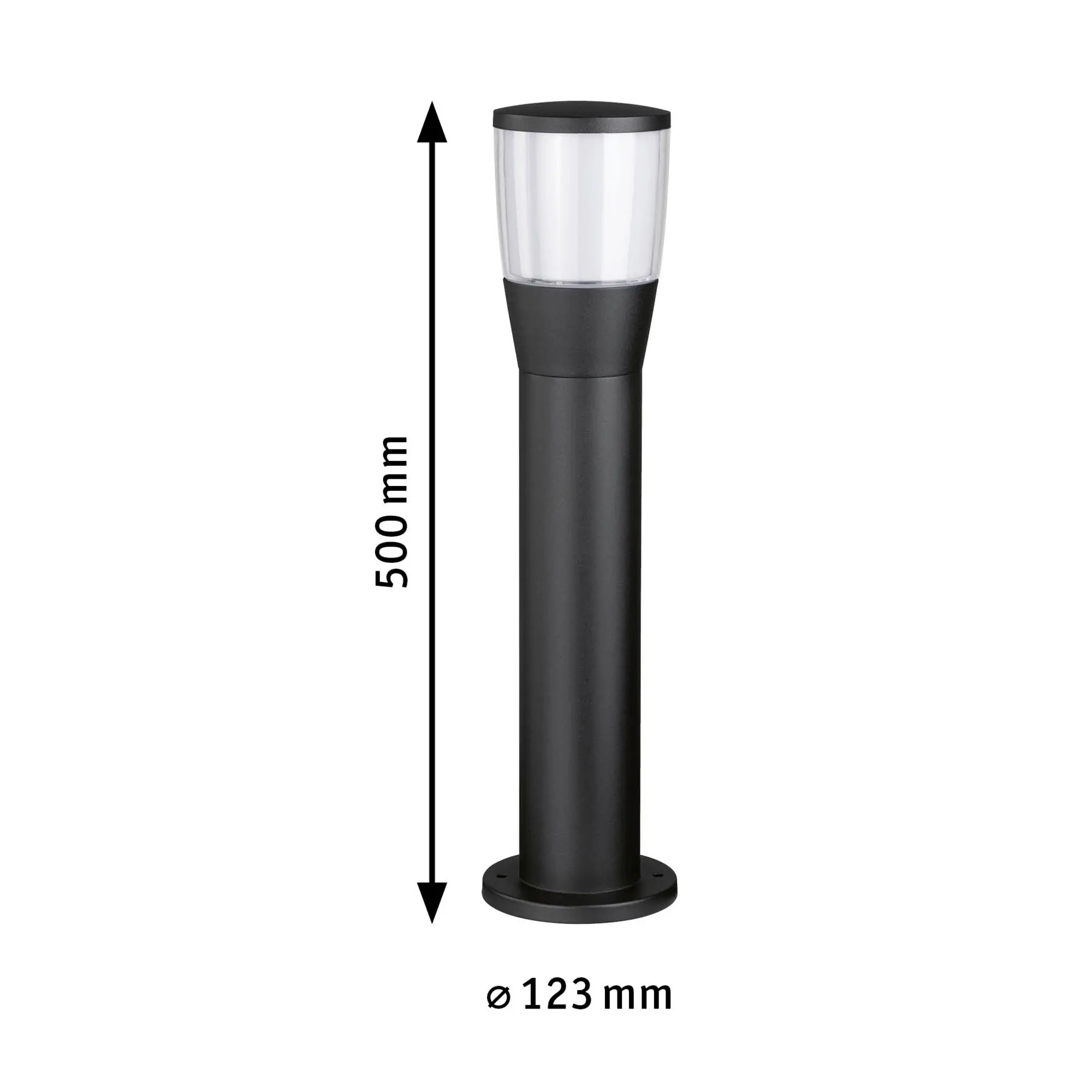 Paulmann LED Pollerleuchte Bako anthrazit 50 x 12,3 cm E14