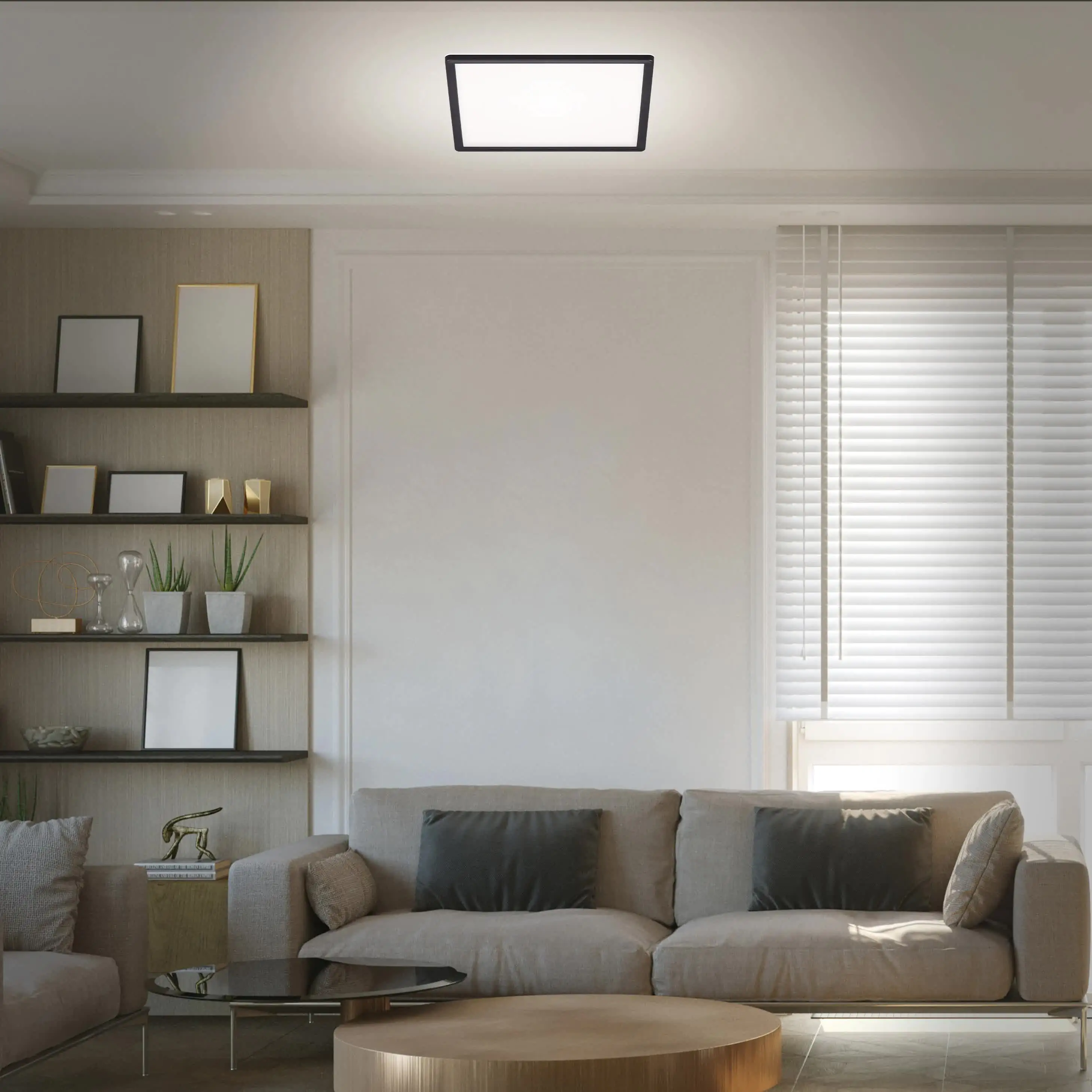 Di-Ka ultraflaches LED Panel Slim 42 x 42 cm schwarz mit Backlight