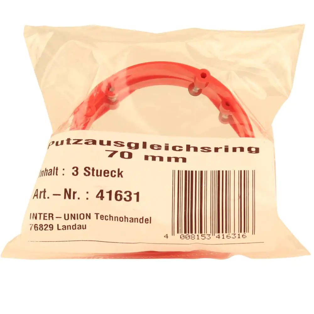 Putzausgleichring 70mm H12mm rot 3x