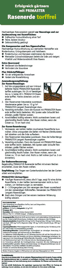 Primaster Rasenerde 40 L torffrei