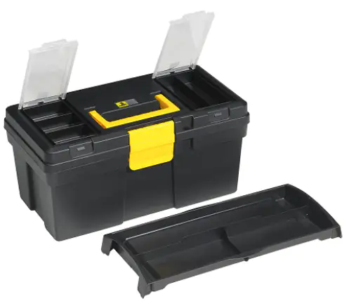 Allit Werkzeugkoffer McPlus Promo 16 schwarz gelb PP mit Trageschale, ohne Inhalt