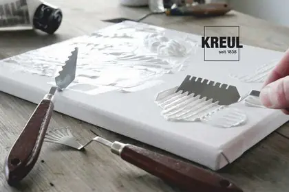 Kreul Malmesser 3er Set mit Metallklingen und Holzgriffen