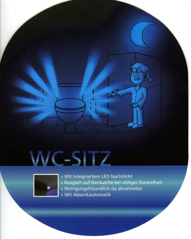 Primaster WC-Sitz mit LED-Beleuchtung & Absenkautomatik Dallas weiß