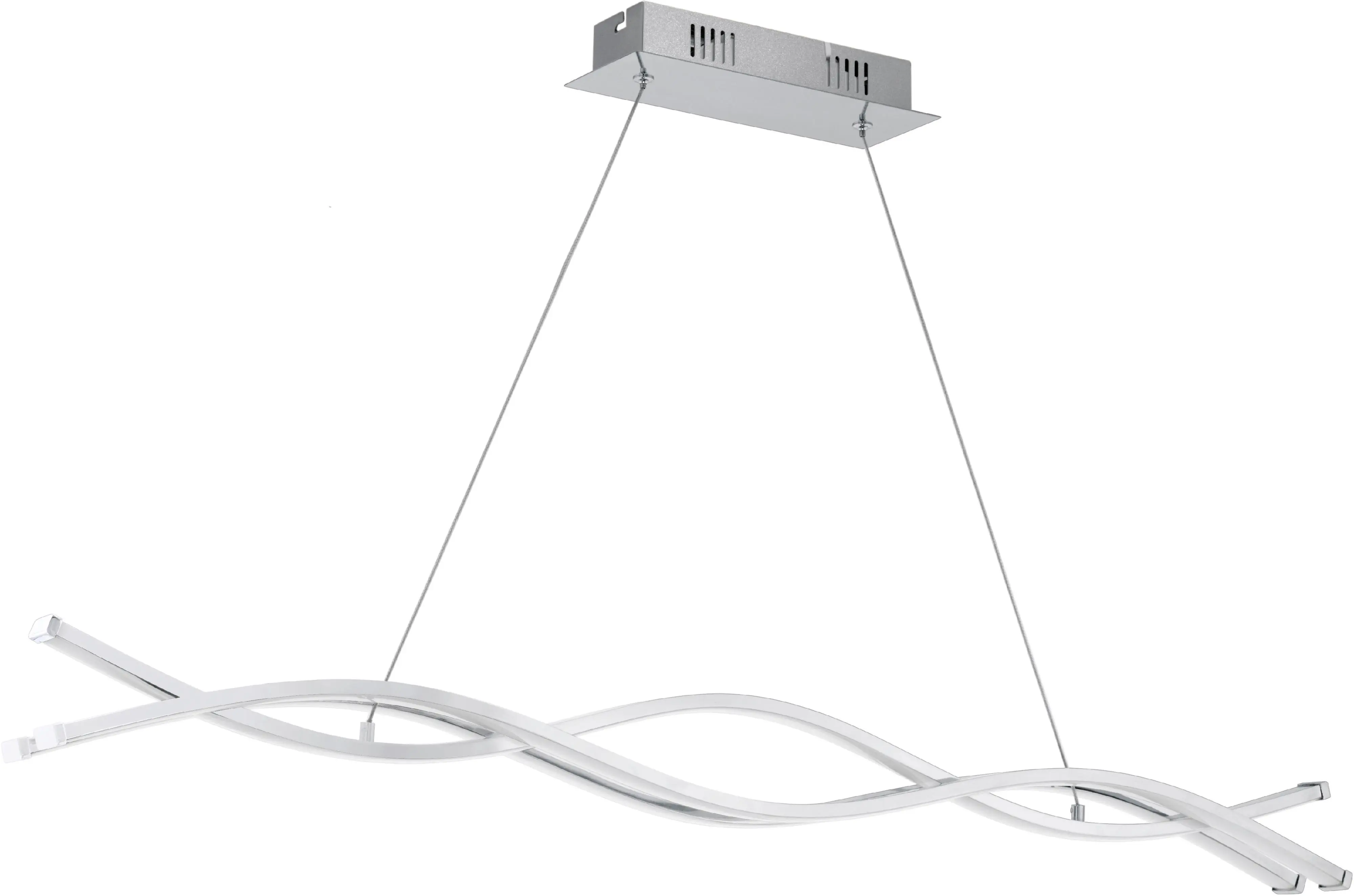 Eglo LED Pendelleuchte Lasana 2 chrom 100 x 8 cm warmweiß