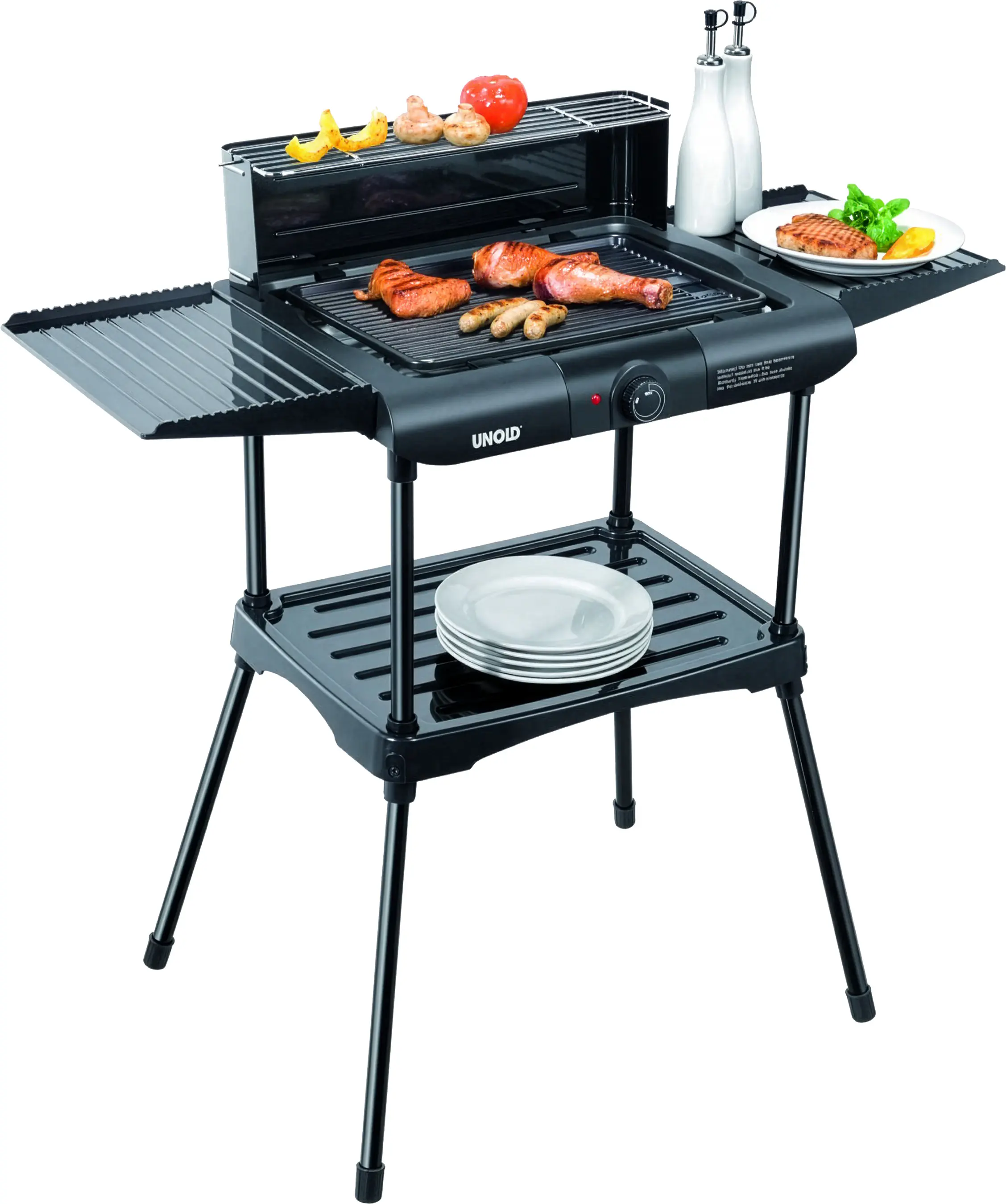 Unold Barbecue-Elektrogrill Vario 58565 schwarz, Standgrill, Tischgrill