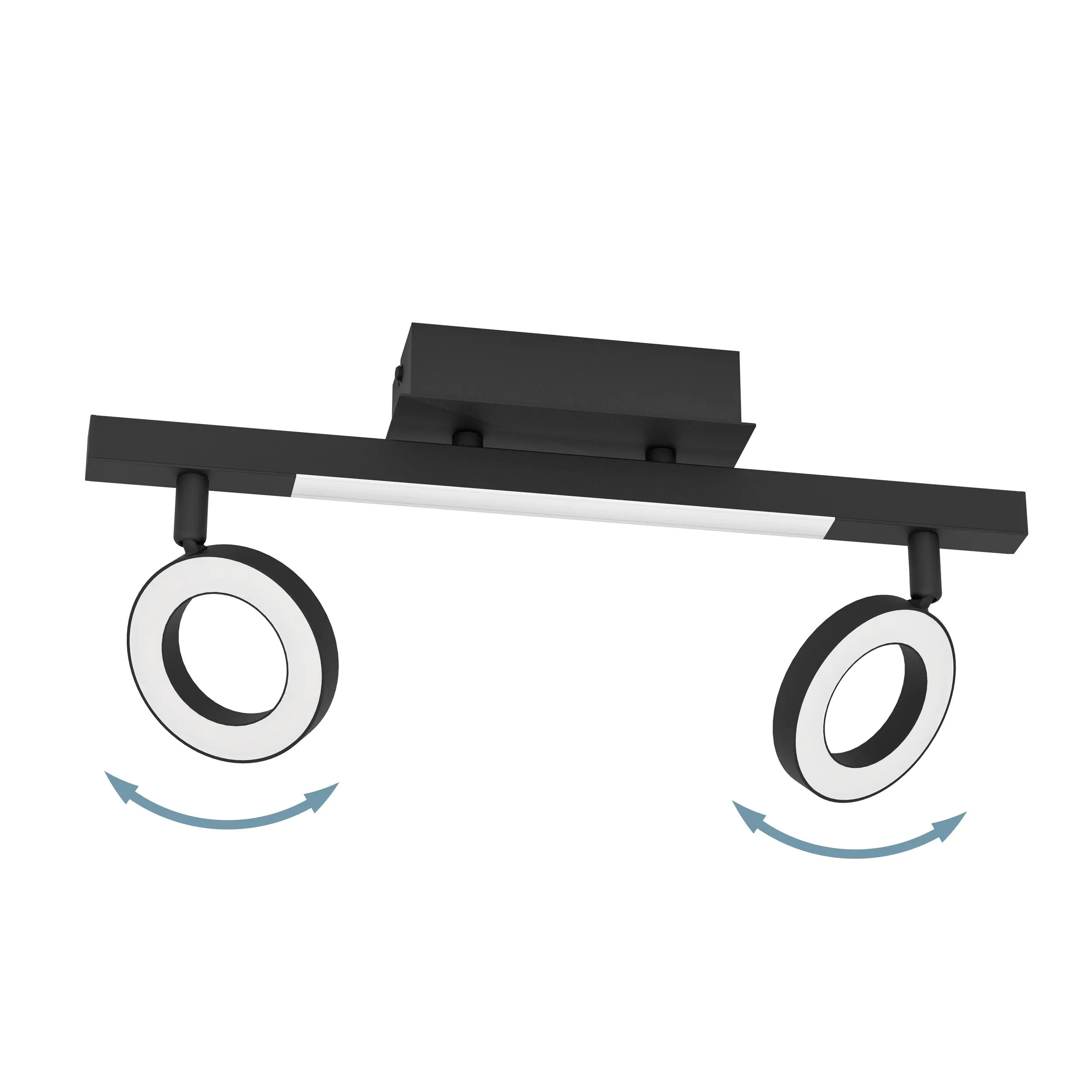 Eglo 2er LED Spot Cardillo 2 schwarz 38,5 x 8,5 cm