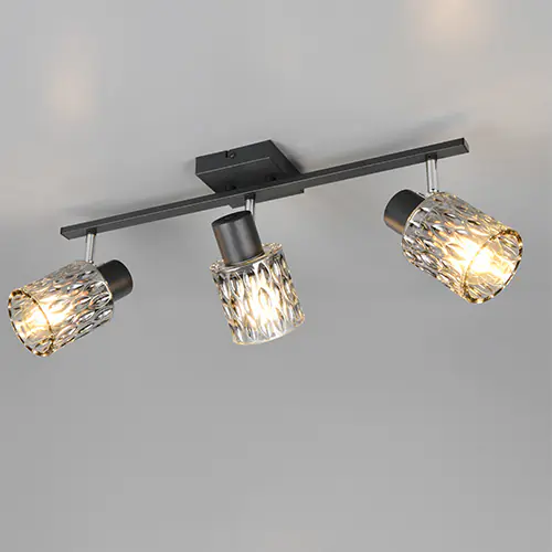 Reality Deckenstrahler Jack 3-flammig schwarz matt E27