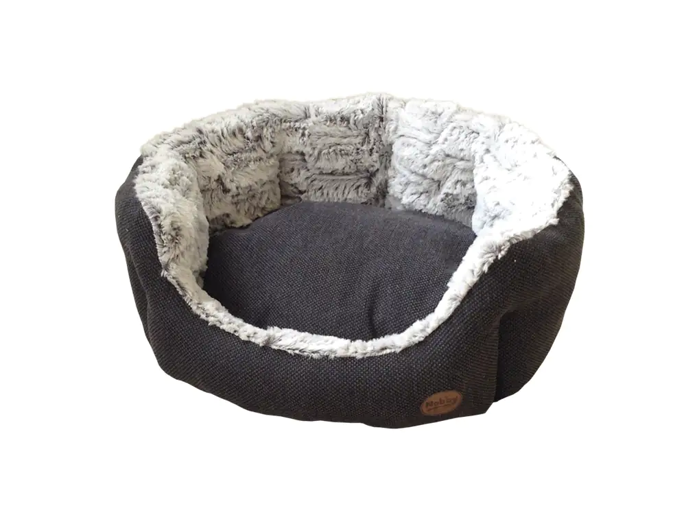Nobby Komfortbett Cacho oval dunkelgrau