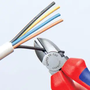 Knipex Seitenschneider 160 mm schwarz Mehrkomponenten-Hülle