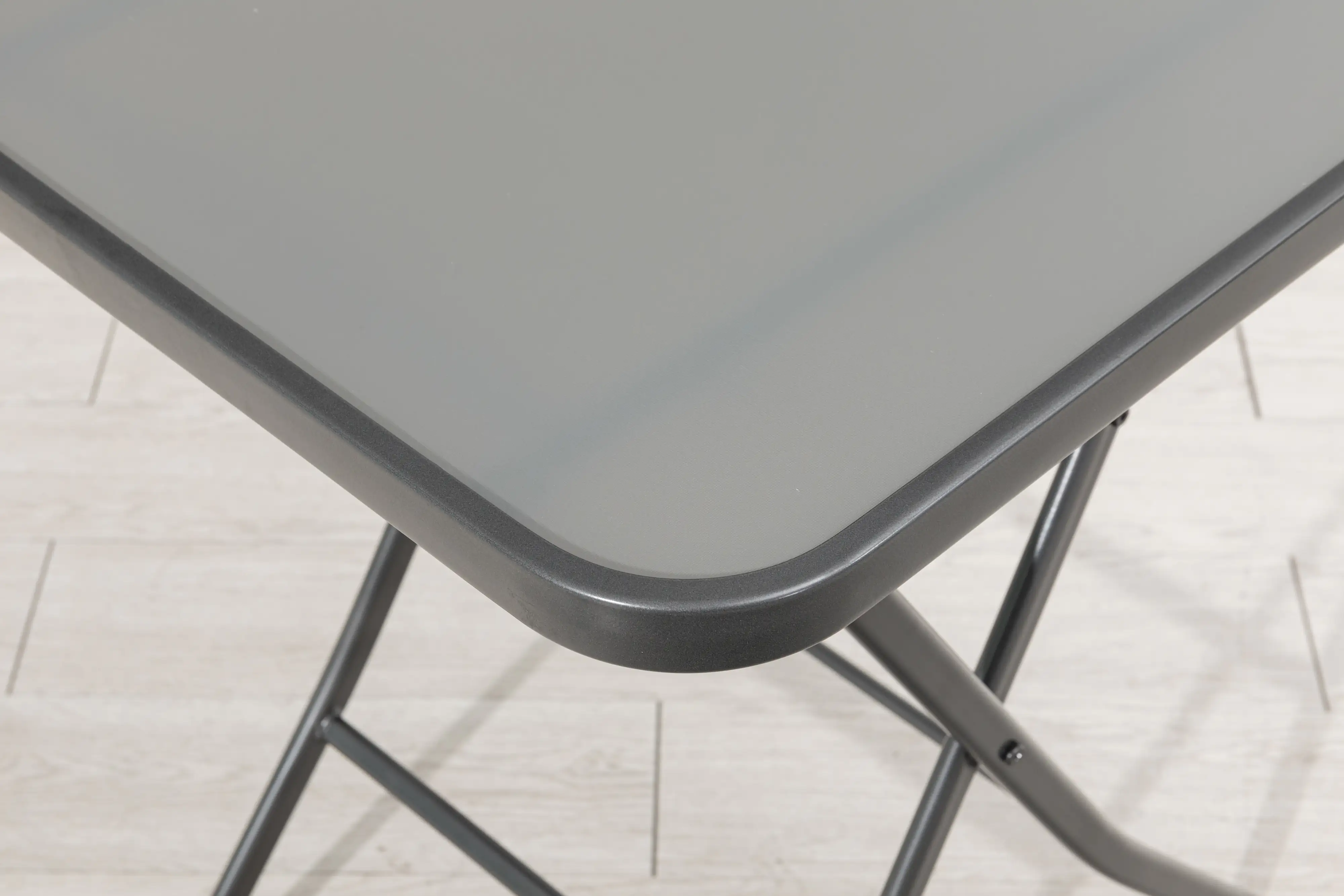 TrendLine Glastisch Terni klappbar anthrazit 60 x 60 x 71 cm