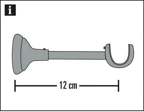 Gardinia Träger Winsdor offen bronze, 12 cm