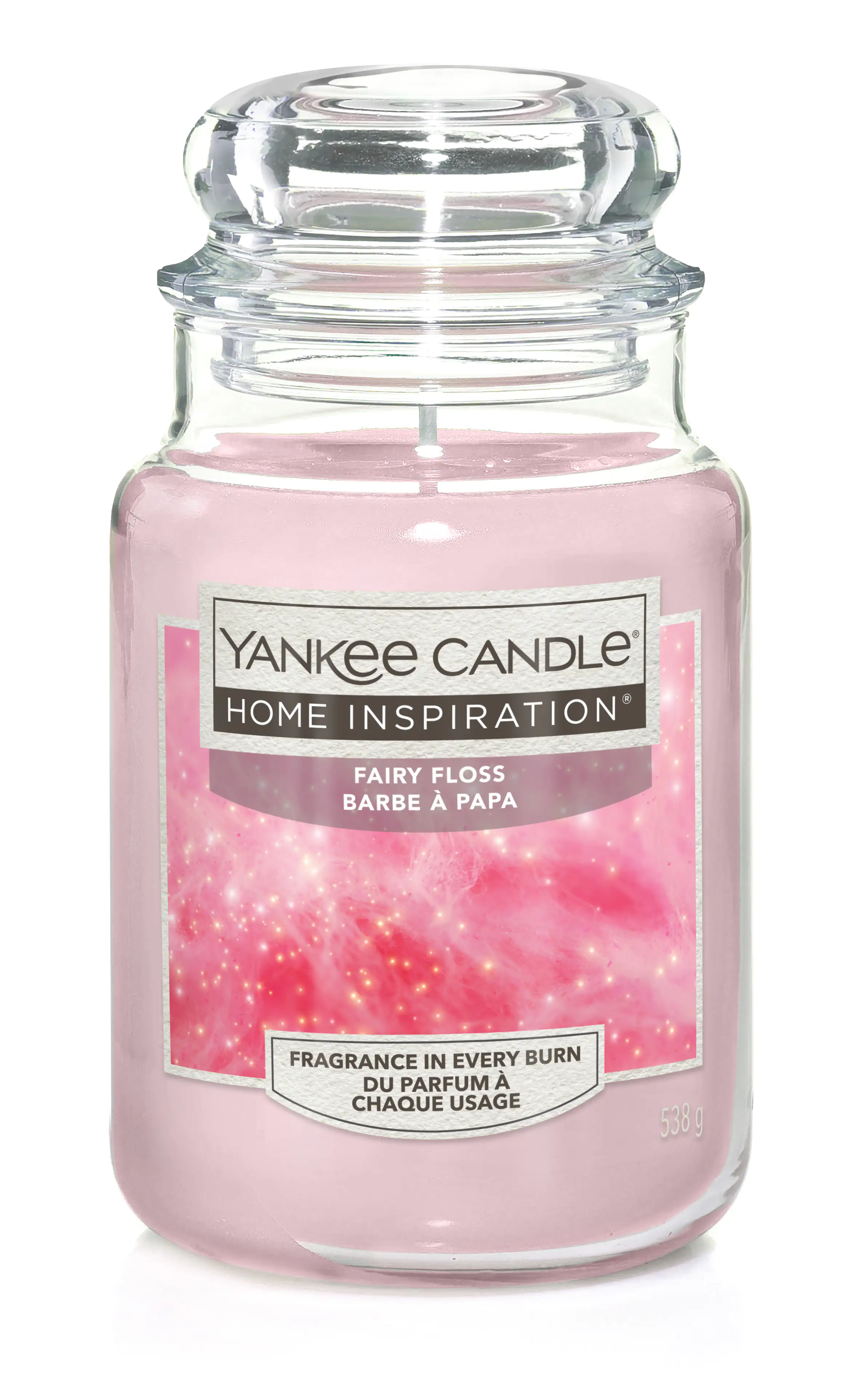 Yankee Candle Duftkerze Großes Glas Fairy Floss 538 g, rosa