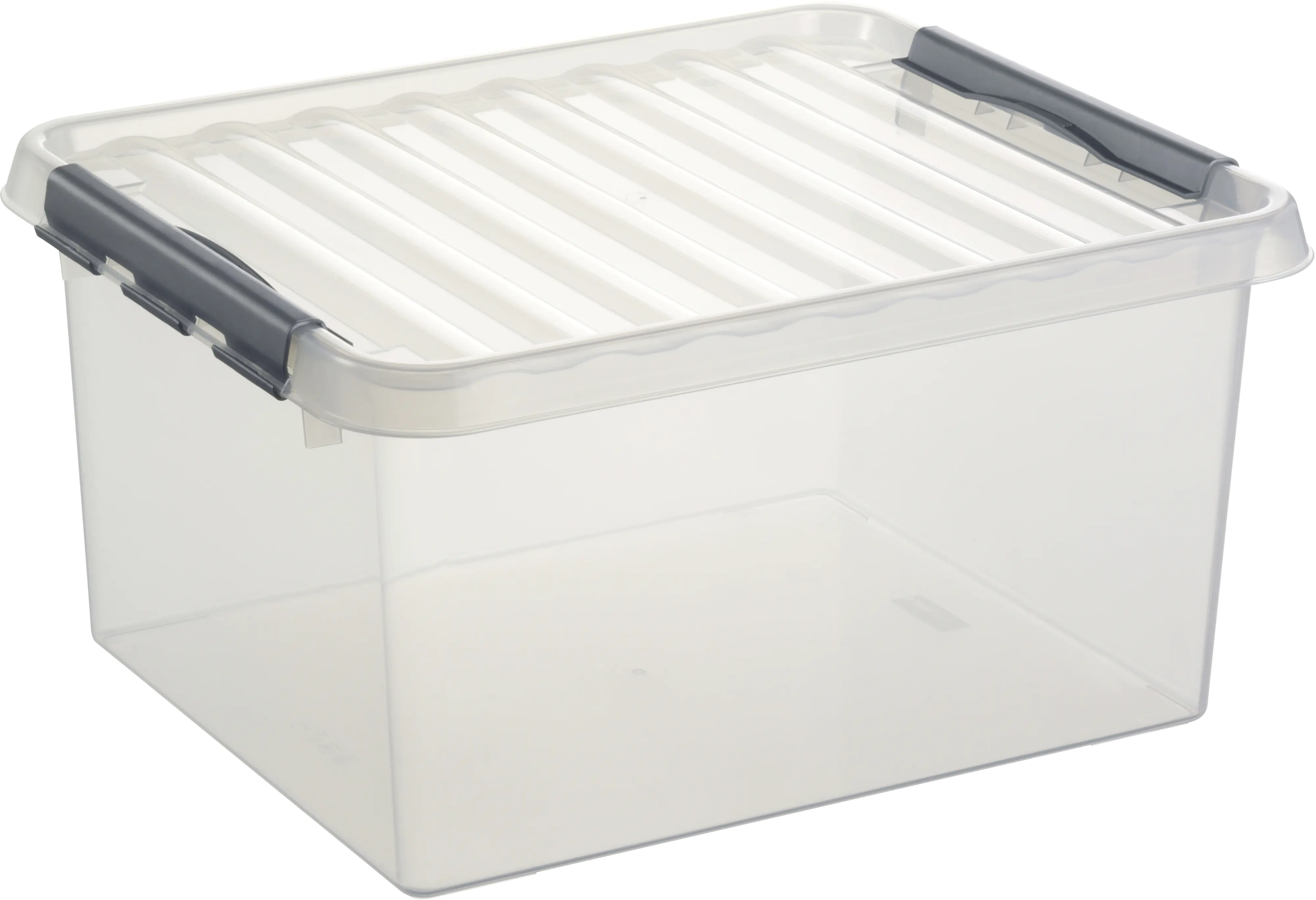 Sunware Aufbewahrungsbox Q-Line mit Deckel 50 x 40 cm 36 L transparent 3er Set