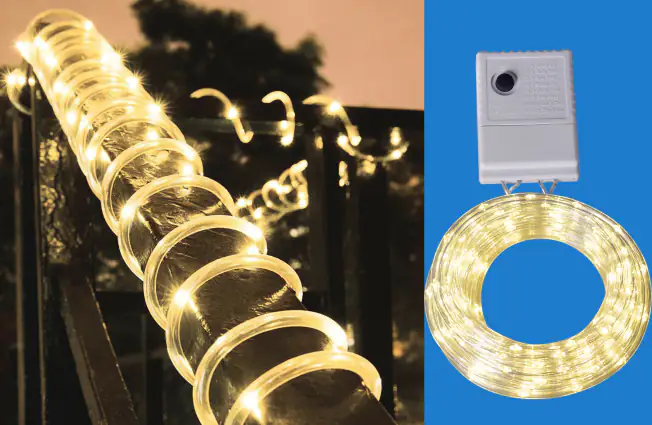 TrendLine LED-Lichterschlauch Maxi Außen 25 m warmweiß-kaltweiß mit Timer, 8 Lichteffekte