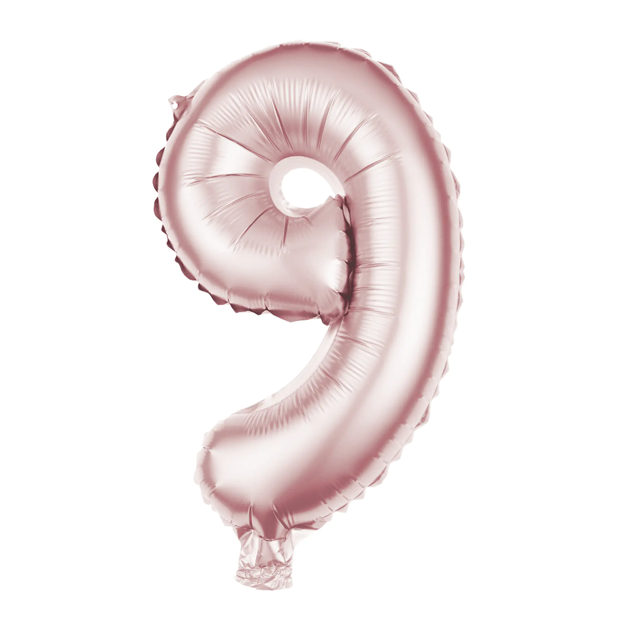 Folienballon Zahl 9 rosegold 100 cm