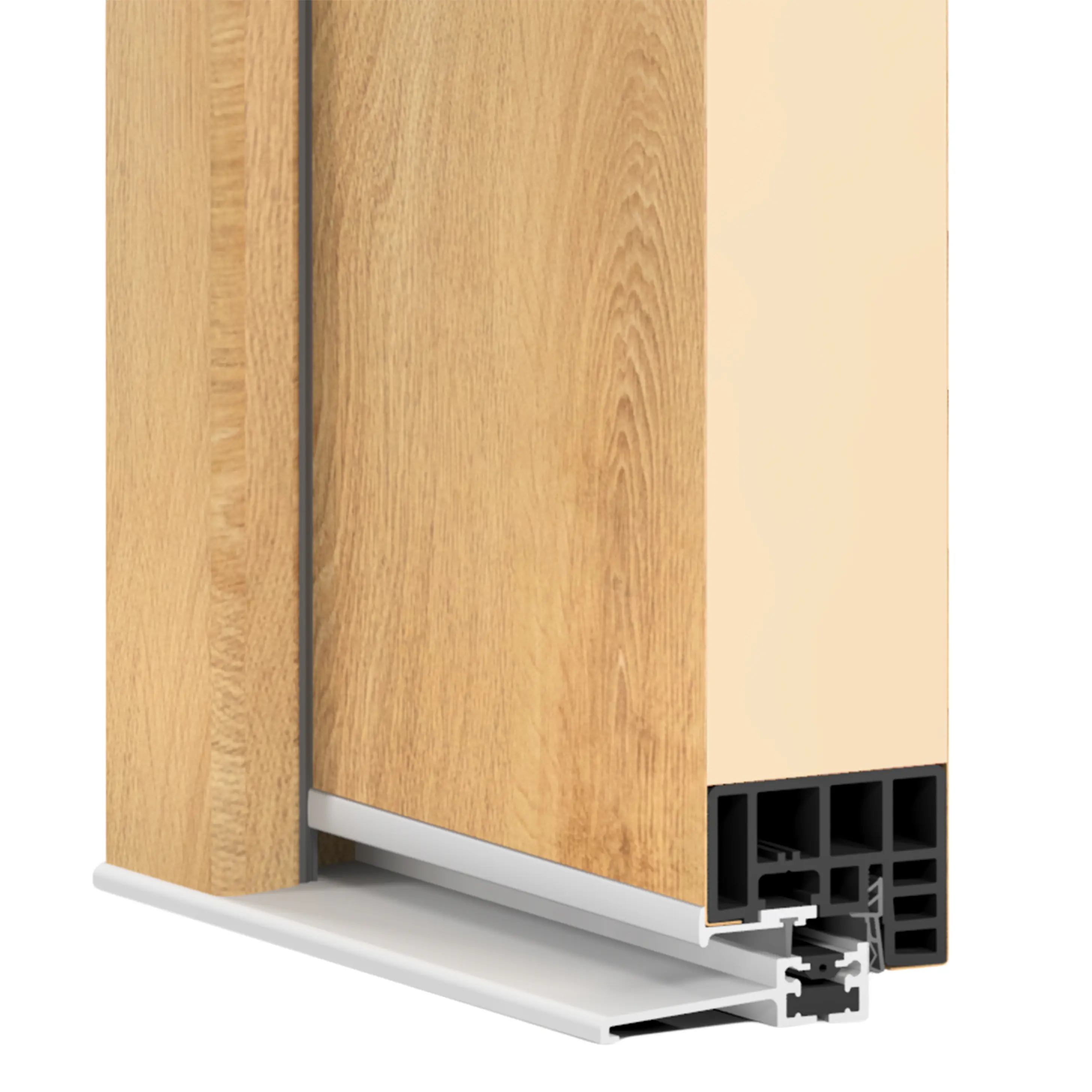 Splendoor Haustür Passivedoor Premium B02 RC2 Eiche Natur DIN Rechts 110 x 210 cm