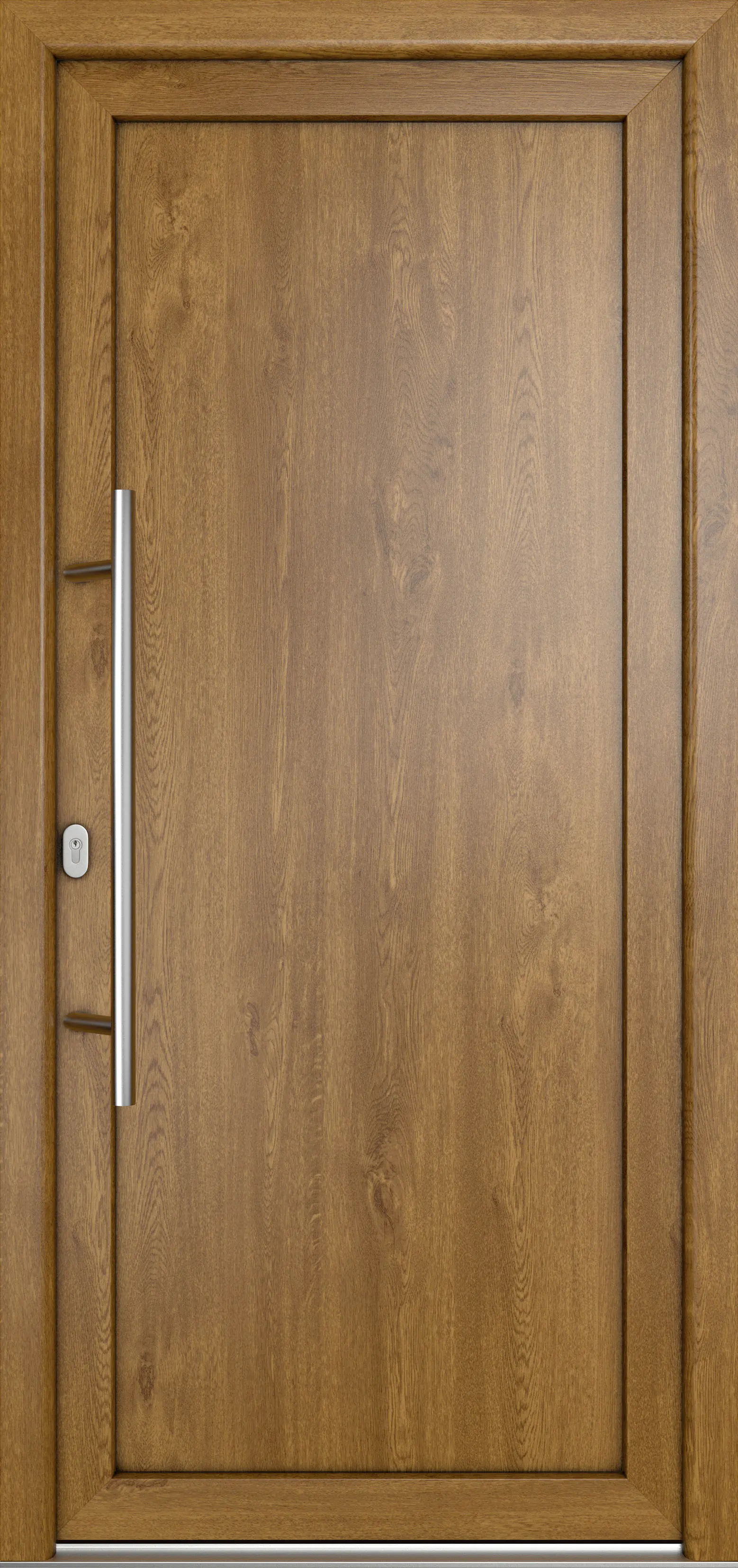 Meeth Haustür Signum Pro PVC Modell 01 98 x 208 cm DIN Links weiß/golden oak