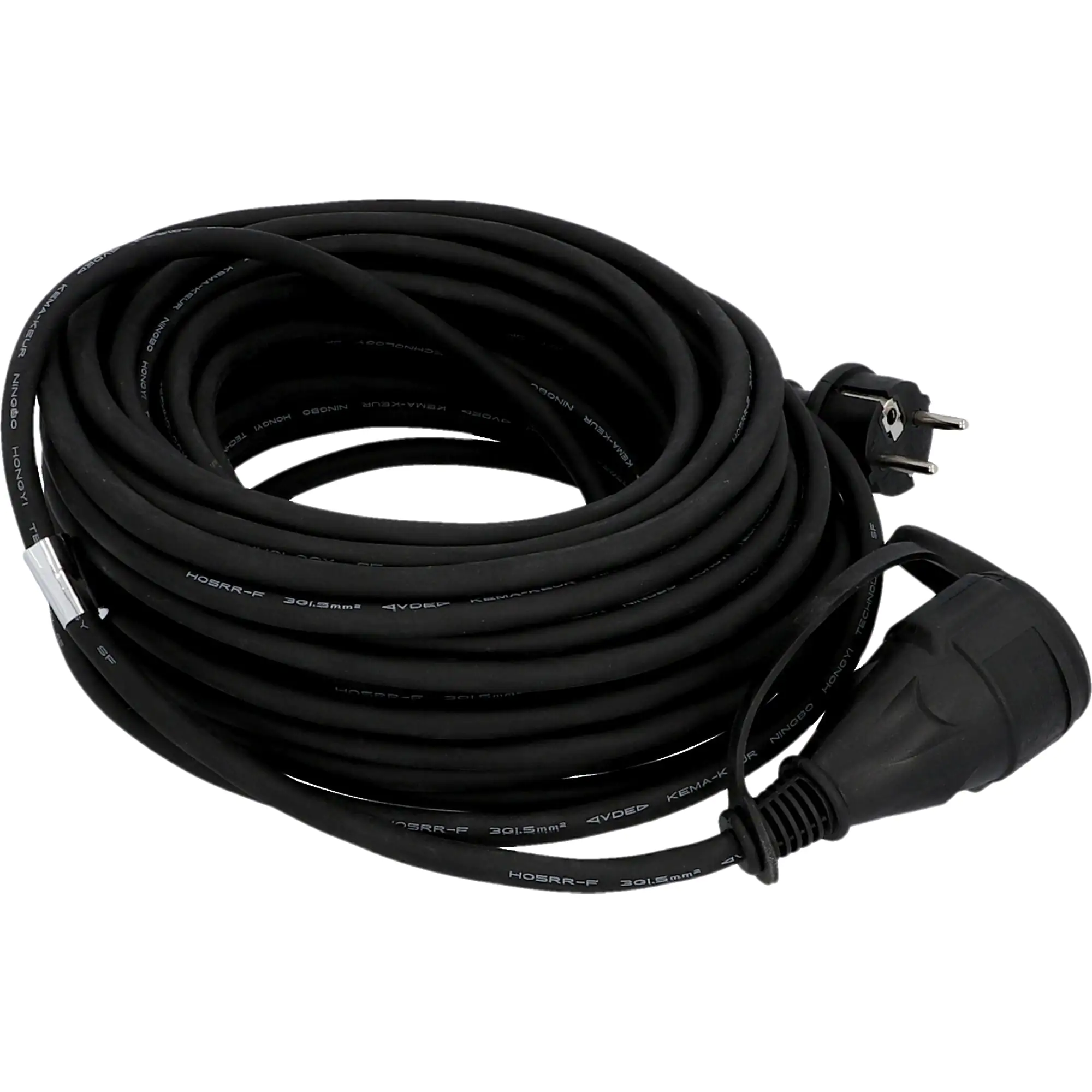Verlängerungskabel Außen 20 Meter H05RR-F3G1,5, schwarz